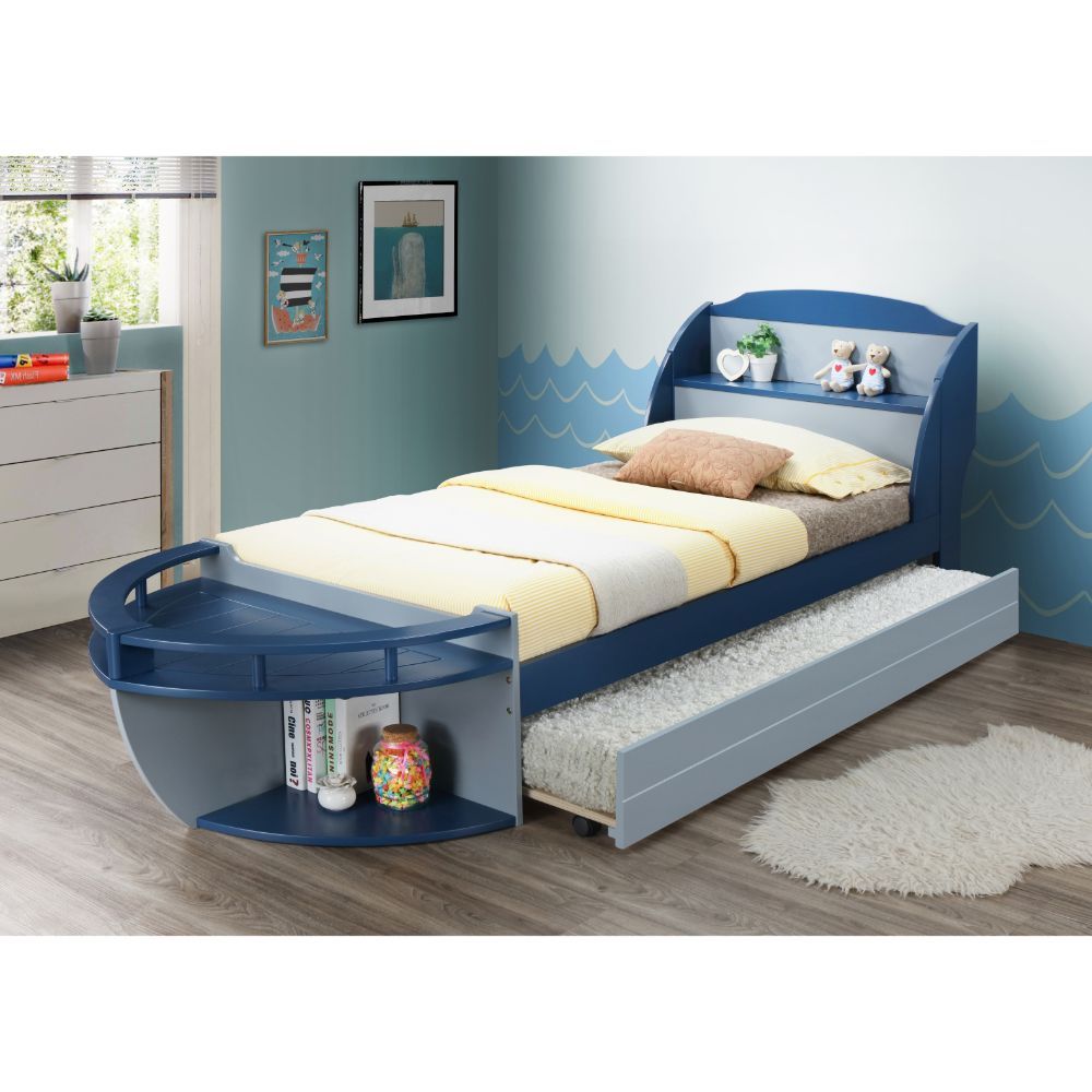 ACME Neptune II - Twin Bed - Gray & Navy | Meri Furniture