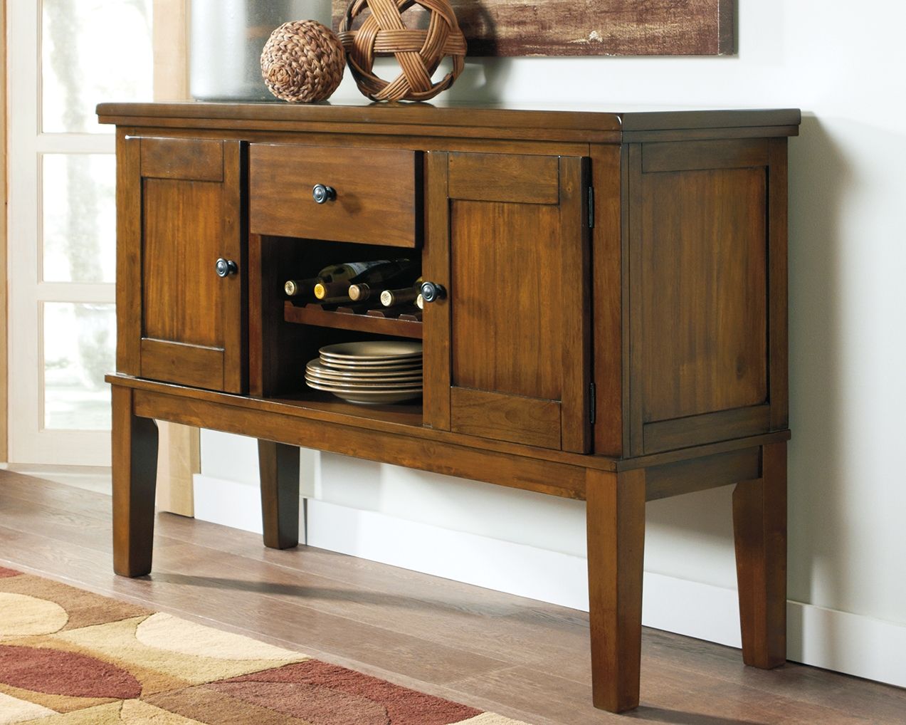 Signature Design by Ashley® Ralene - Medium Brown - Dining Room Server | Meri Furniture