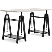 Ashley Furniture Bayflynn - White / Black - Adjustable Height Desk | Meri Furniture