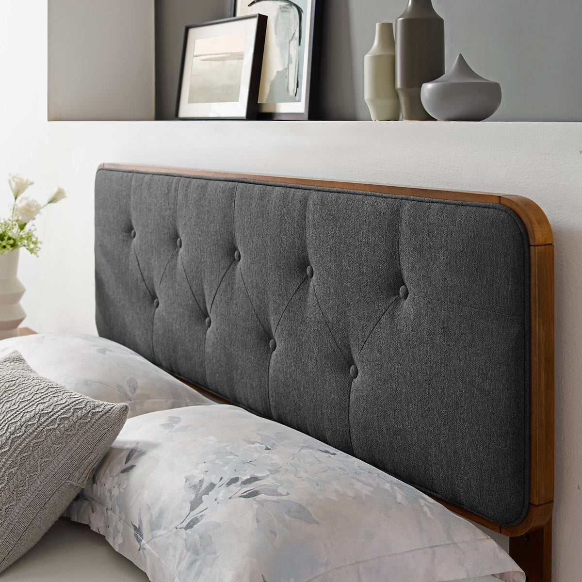 Collins Tufted Fabric and Wood Queen Headboard by Modway