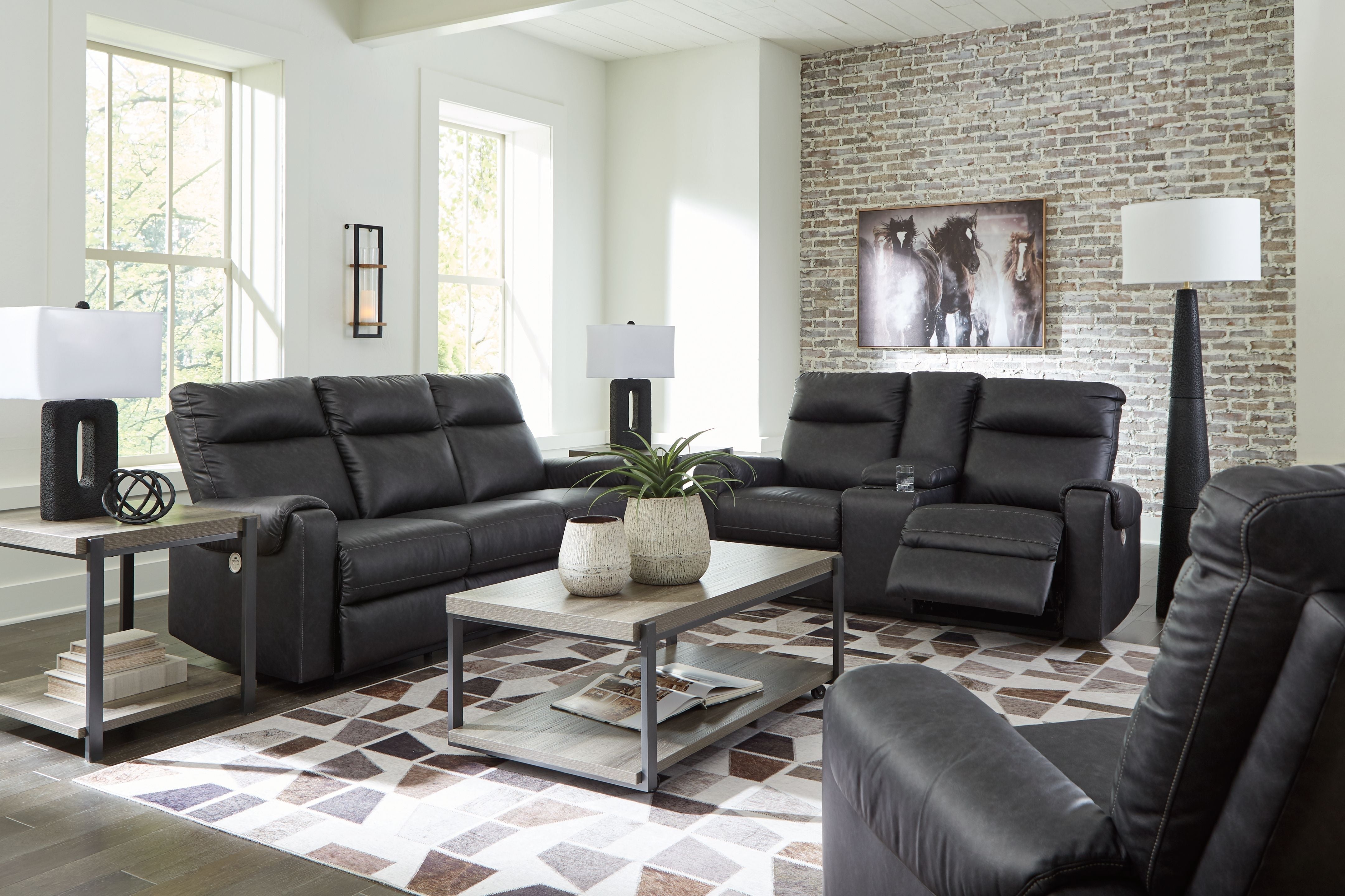 Signature Design by Ashley® Axtellton - Reclining Living Room Set | Meri Furniture