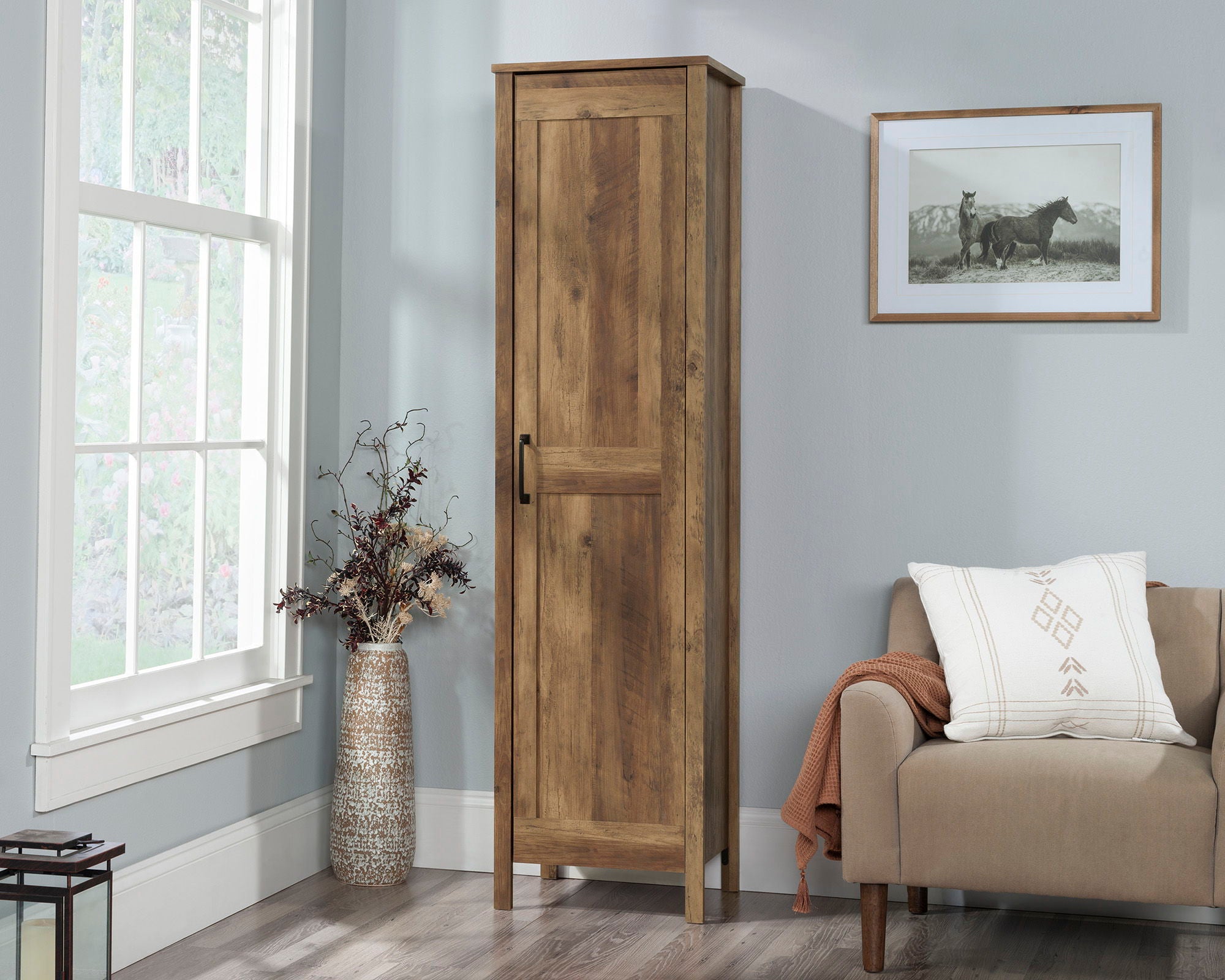 4-Shelf Storage Cabinet in Rural Pine
