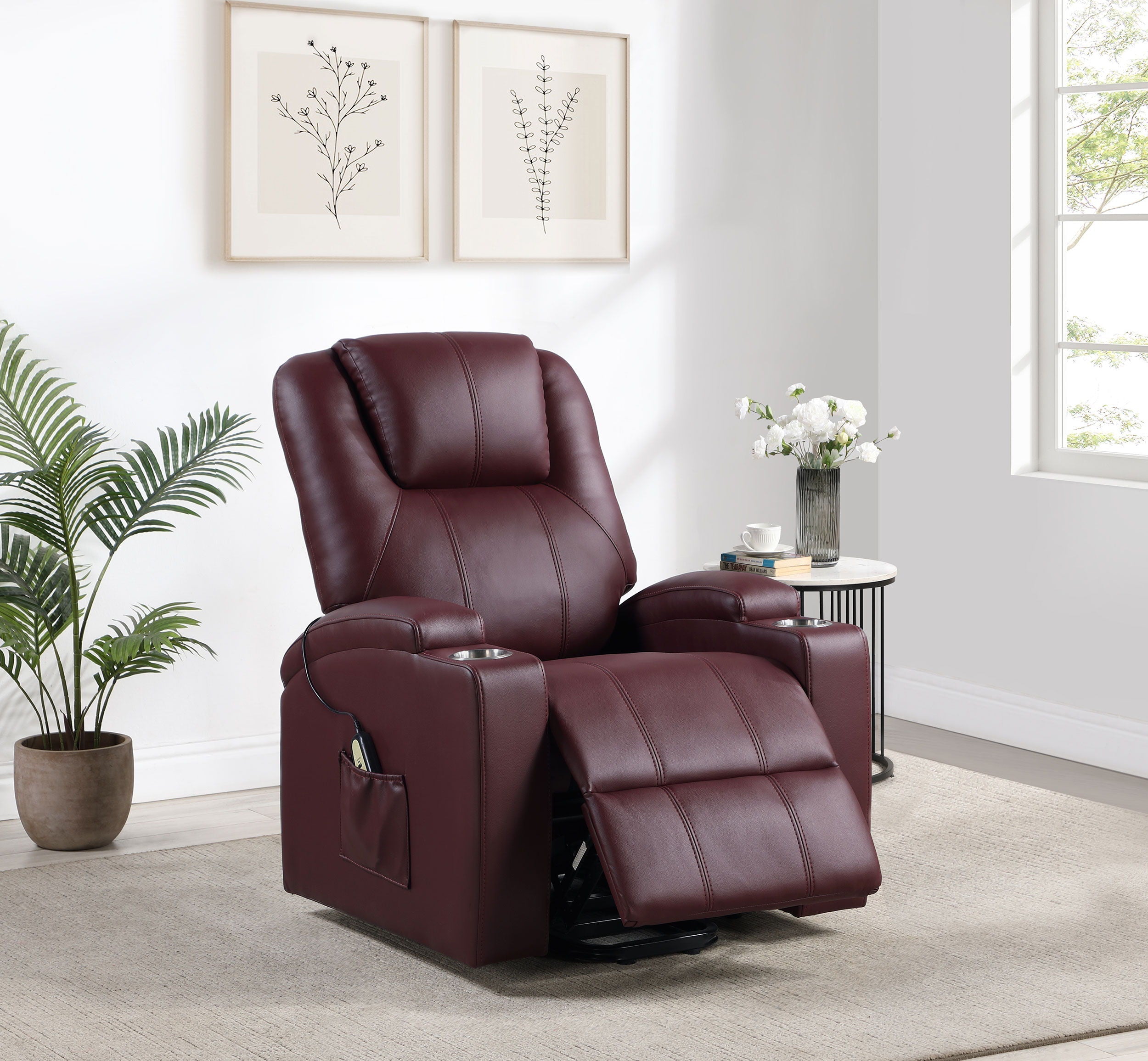 Coaster Fine Furniture Armstrong - Upholstered Power Lift Massage Recliner | Meri Furniture