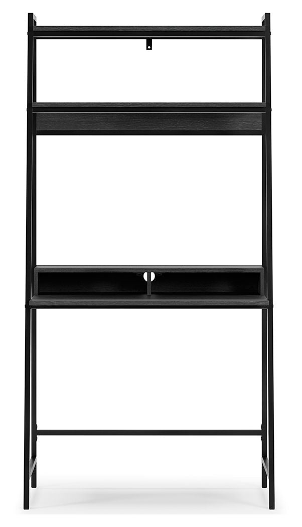 Signature Design by Ashley® Yarlow - Black - Home Office Desk And Shelf | Meri Furniture