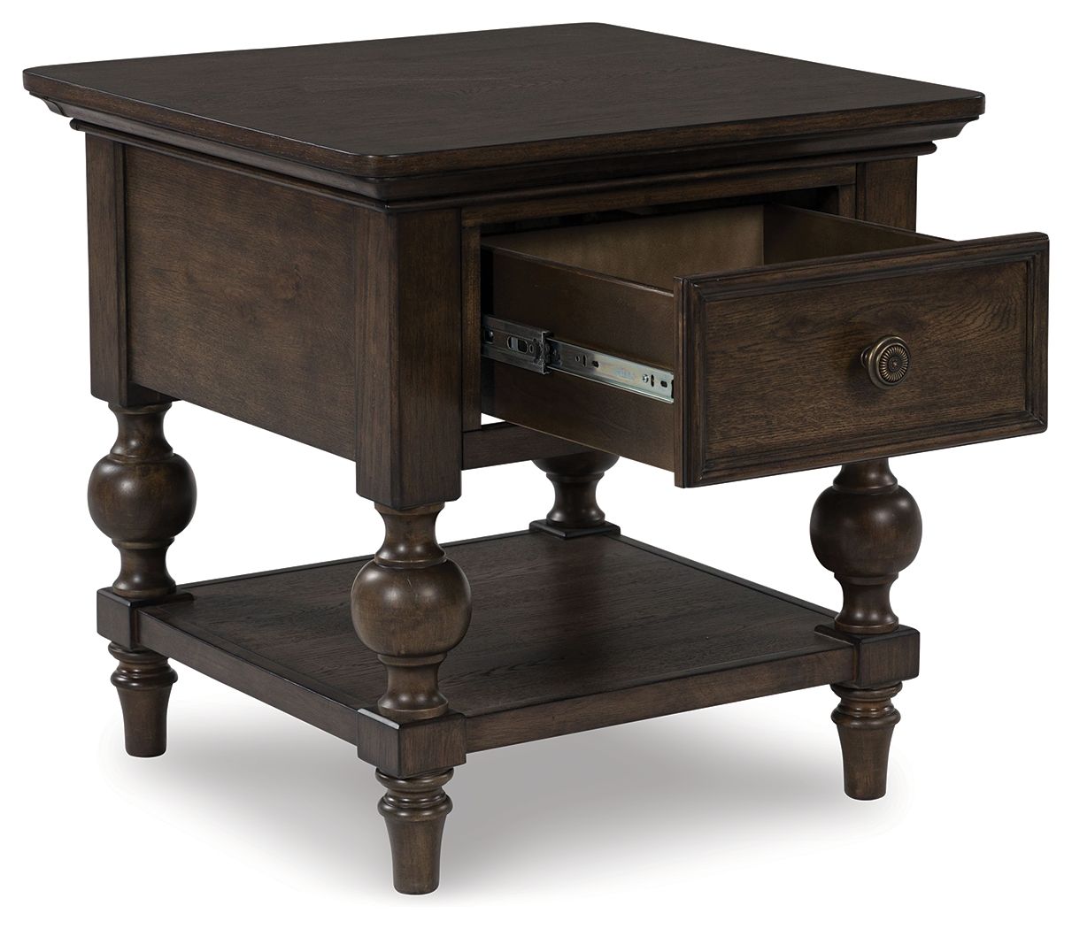 Signature Design by Ashley® Veramond - Dark Brown - Square End Table | Meri Furniture