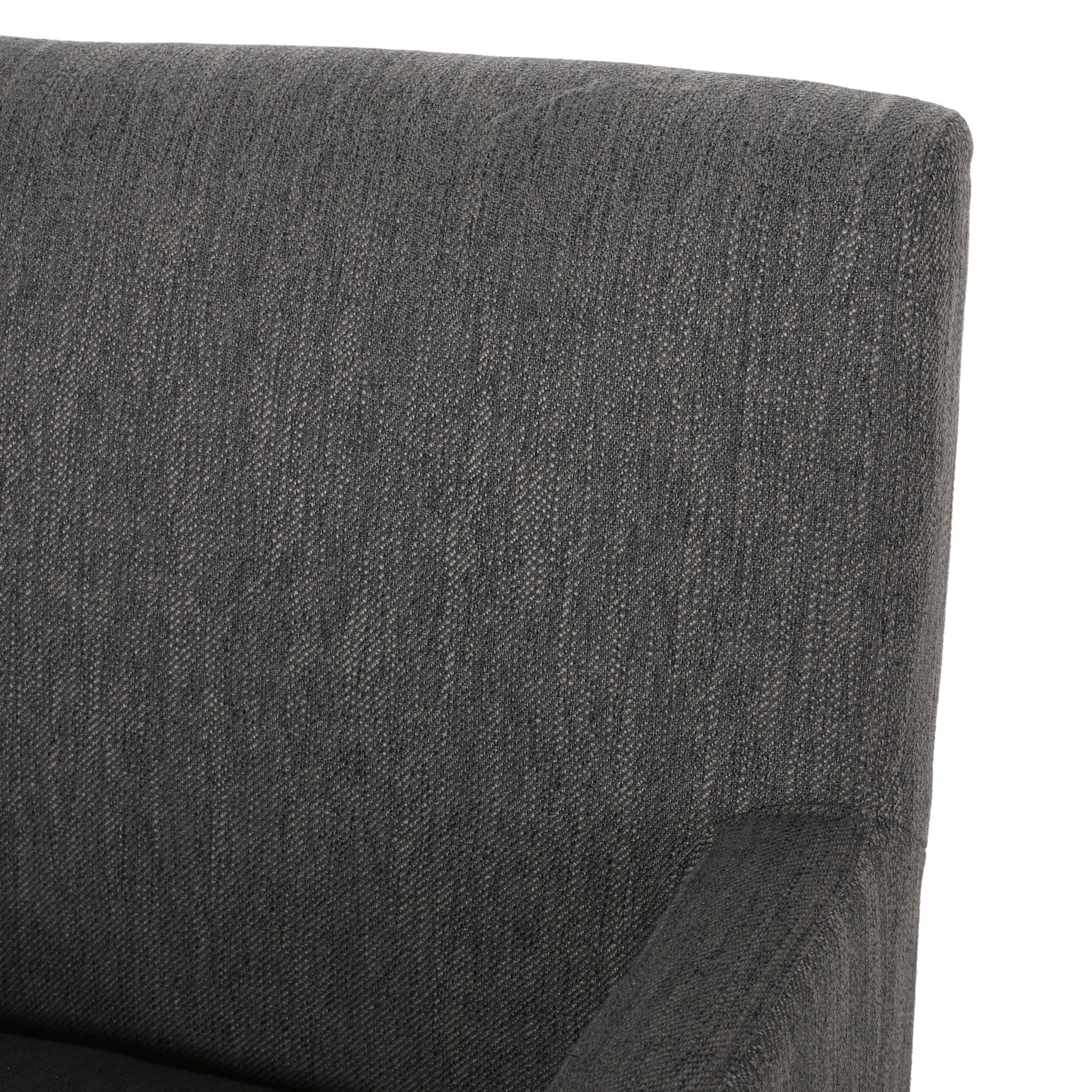 Contemporary Armchair With Track Arms - Charcoal