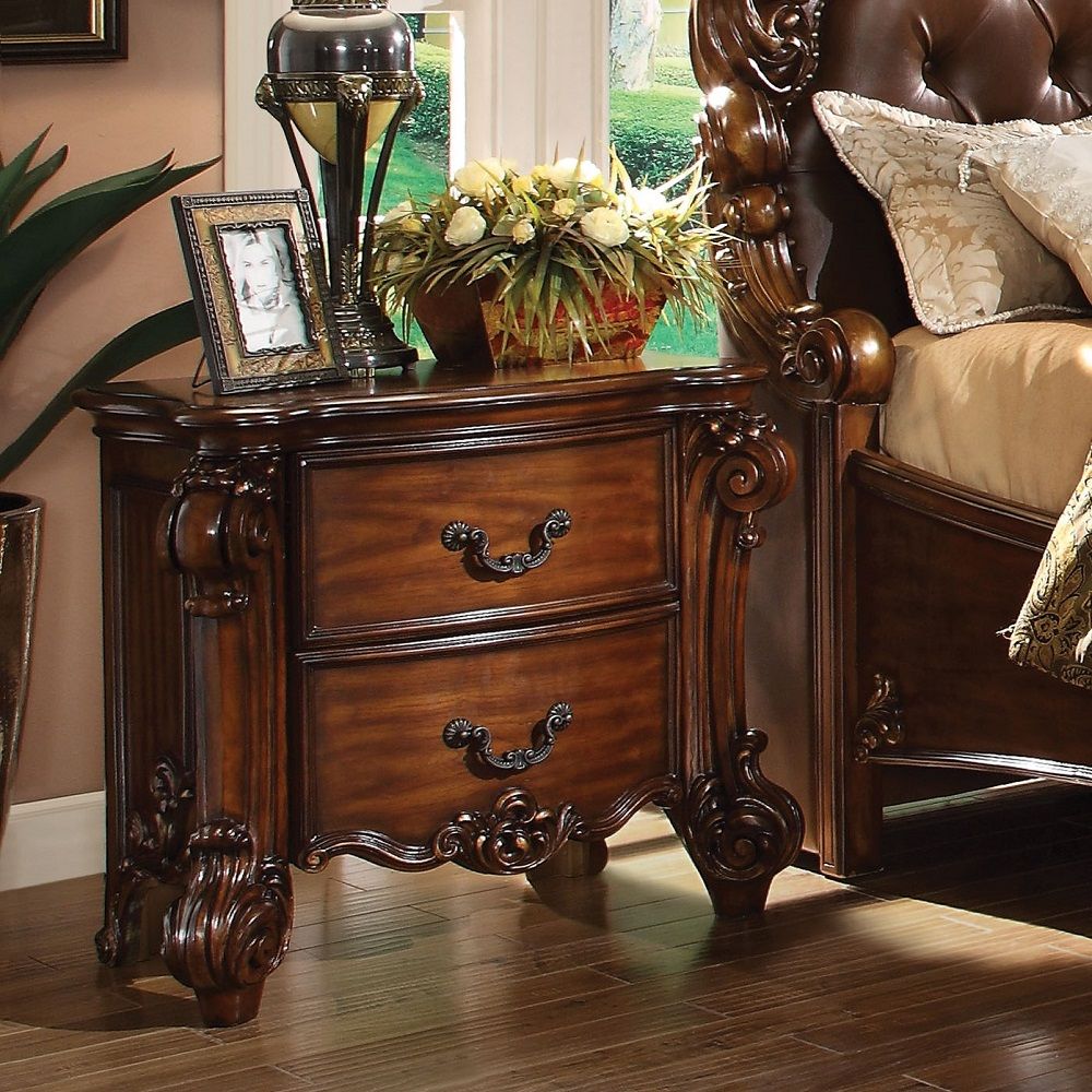 Create an elegant, traditional design in your bedroom with the Vendome nightstand.