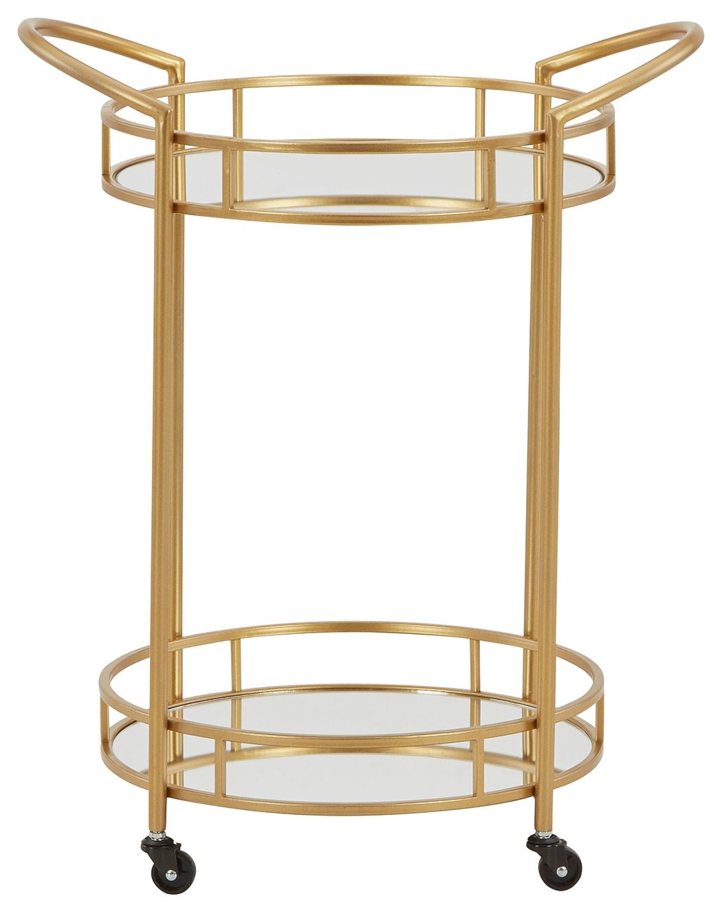 Ashley Furniture Wynora - Gold - Bar Cart | Meri Furniture
