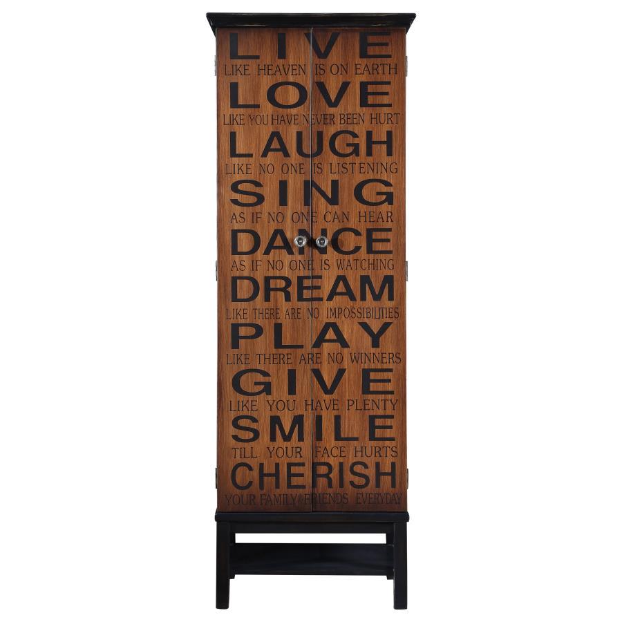 Coaster Fine Furniture Lovegood - 2 Door Wood Tall Storage Cabinet - Black And Brown | Meri Furniture