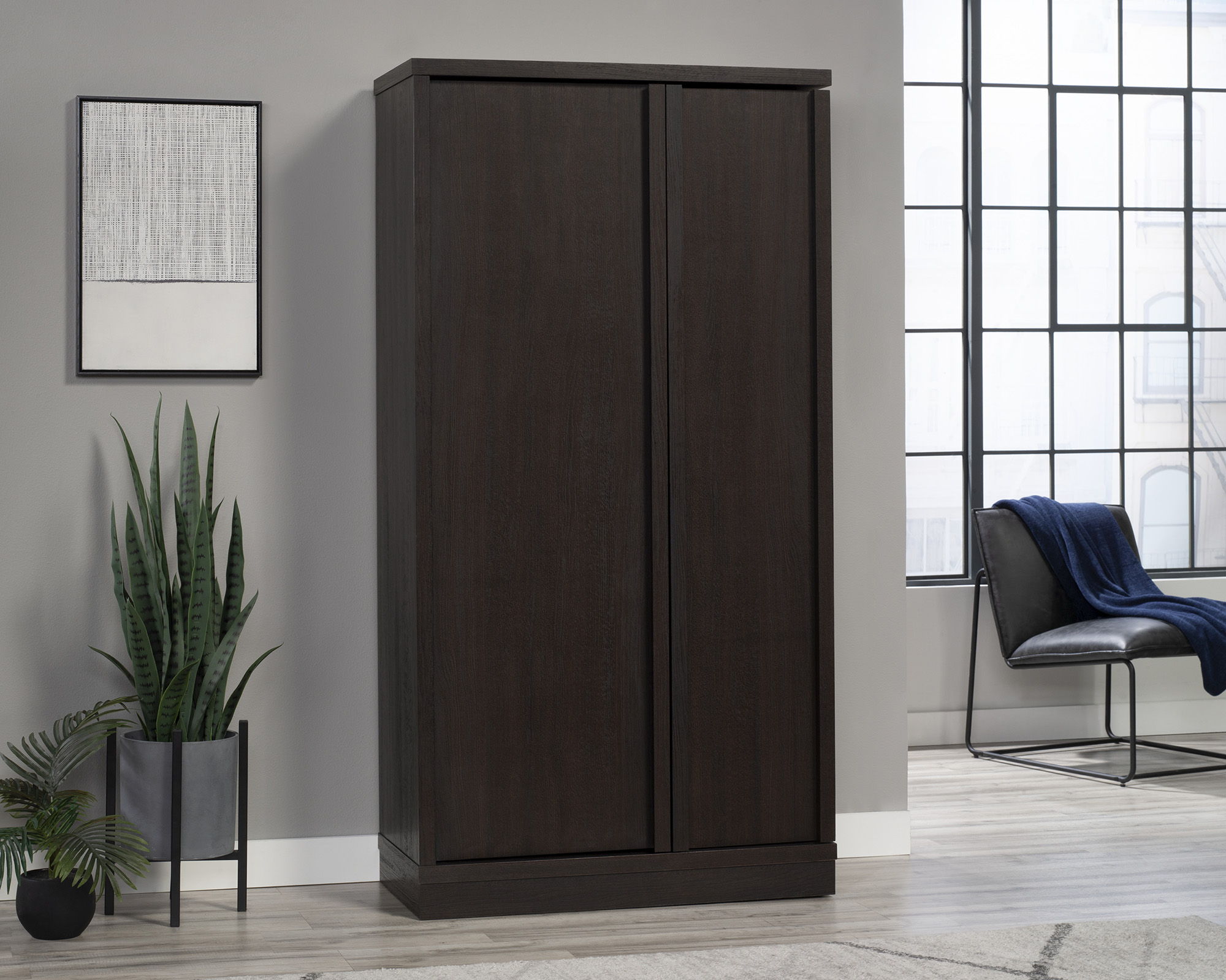 Swing-Out Storage Cabinet in Dakota Oak