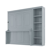 Sturdy Murphy Bed With Desk And Bookshelf