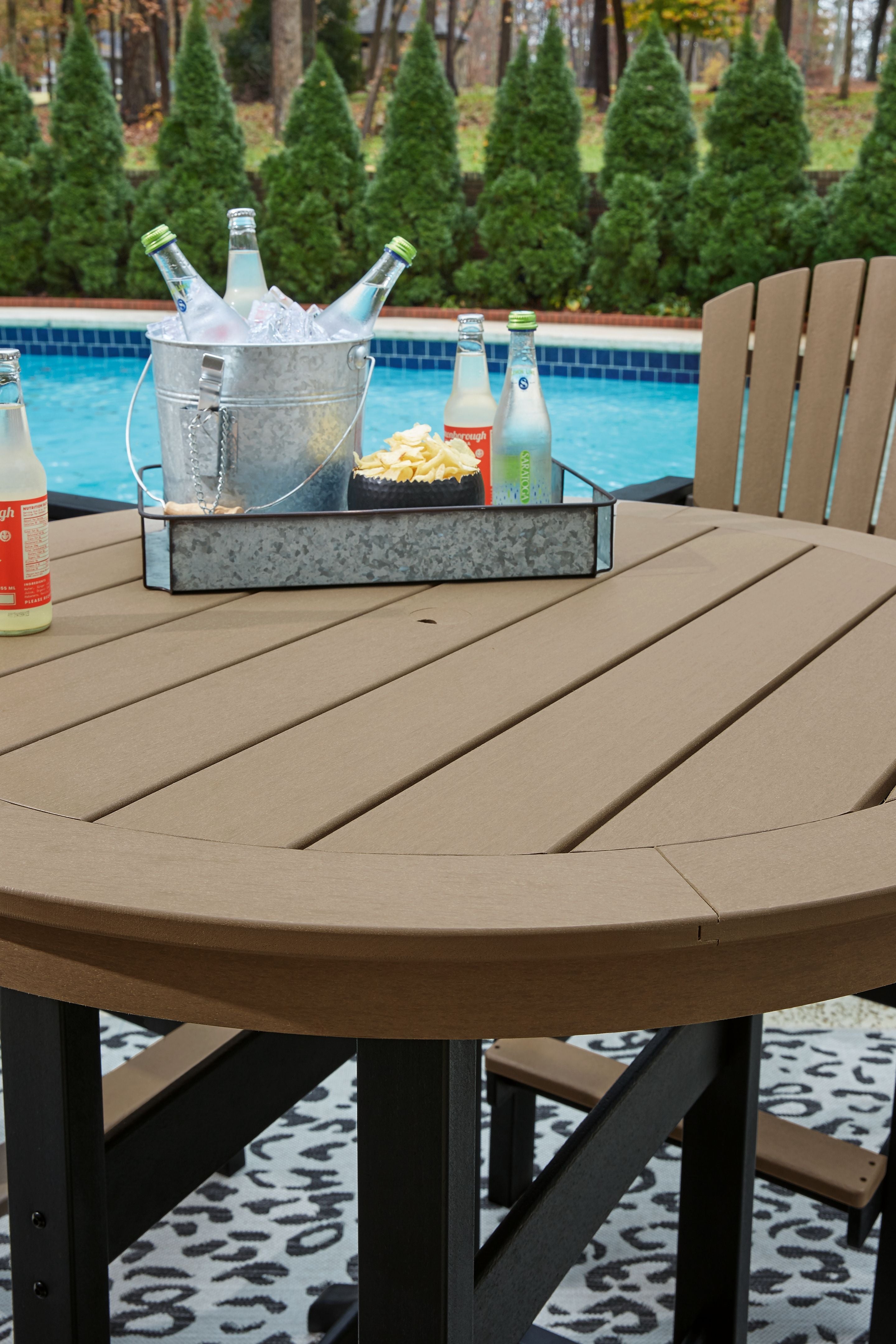 Signature Design by Ashley® Fairen Trail - Black / Driftwood - 5 Pc. - Dining Set With 4 Chairs | Meri Furniture