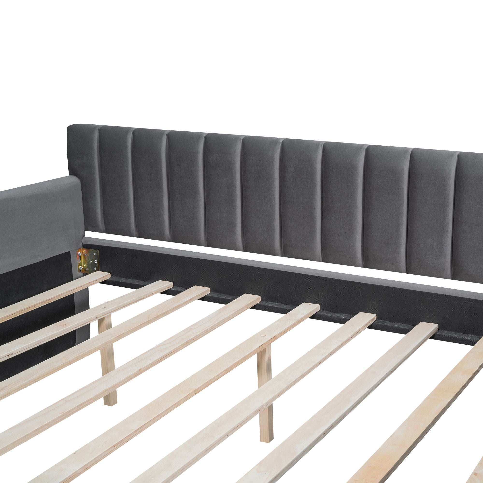 Upholstered Daybed With Slat Support