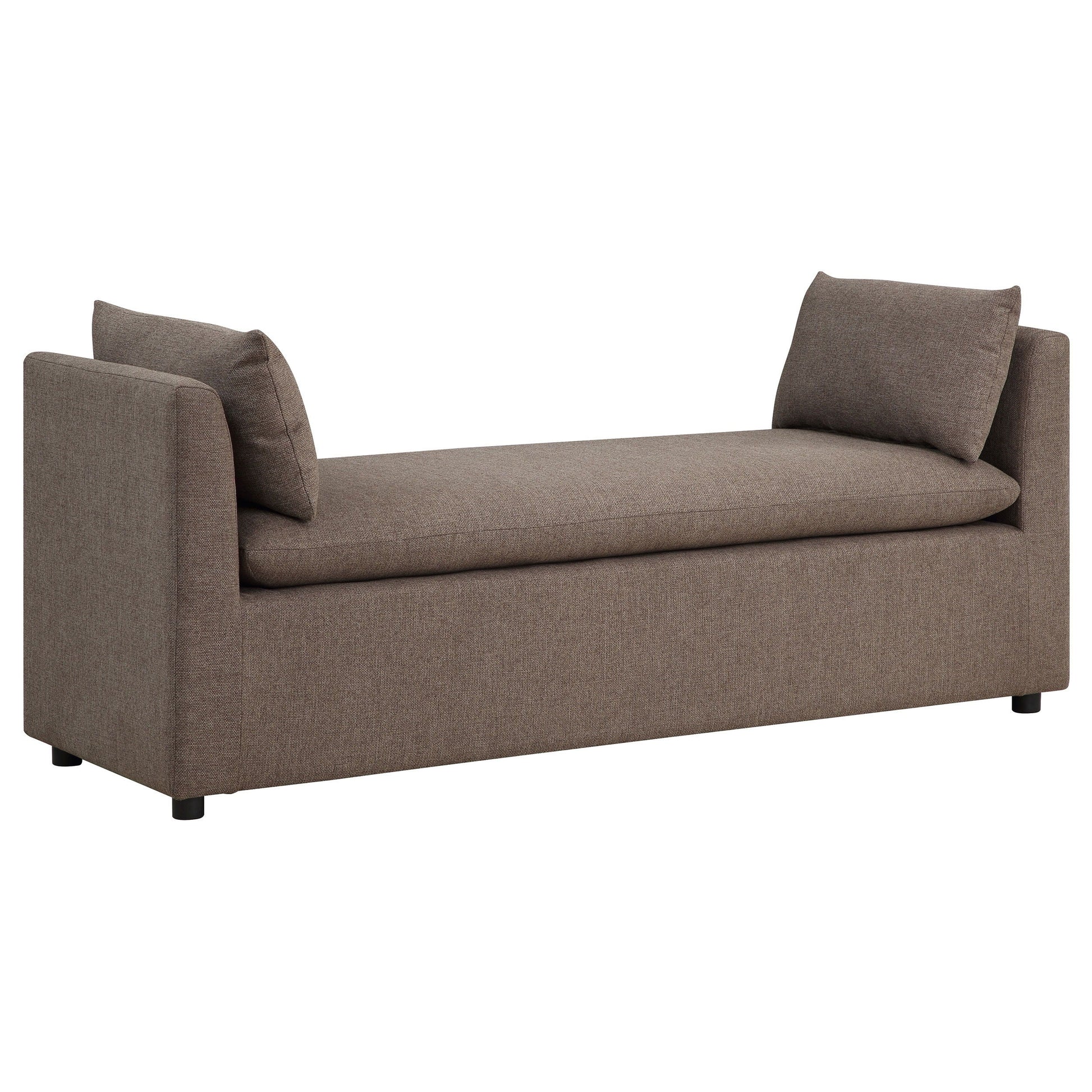 Coaster Fine Furniture Robin - Upholstered Accent Bench With Armrests - Brown | Meri Furniture
