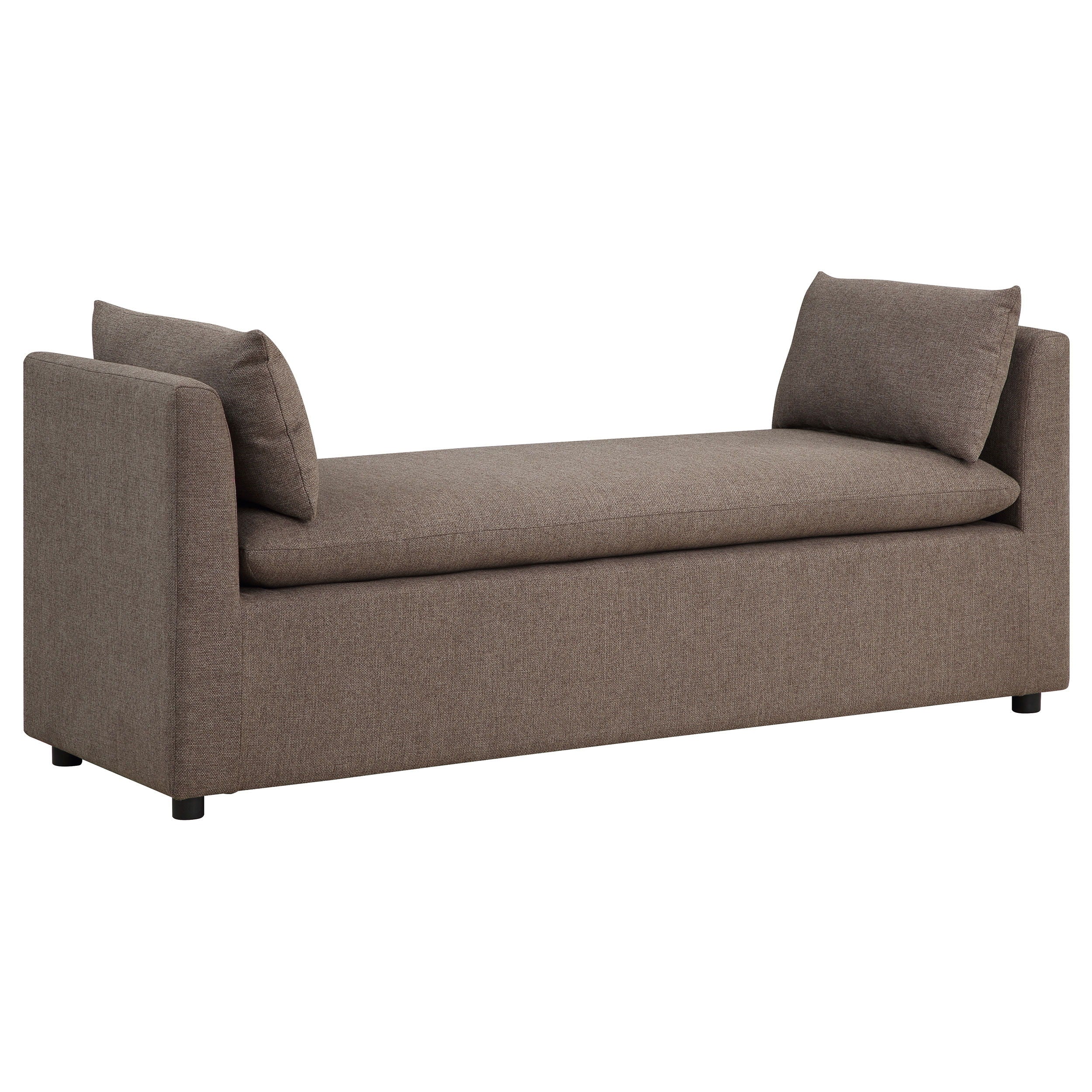 Coaster Fine Furniture Robin - Upholstered Accent Bench With Armrests - Brown | Meri Furniture