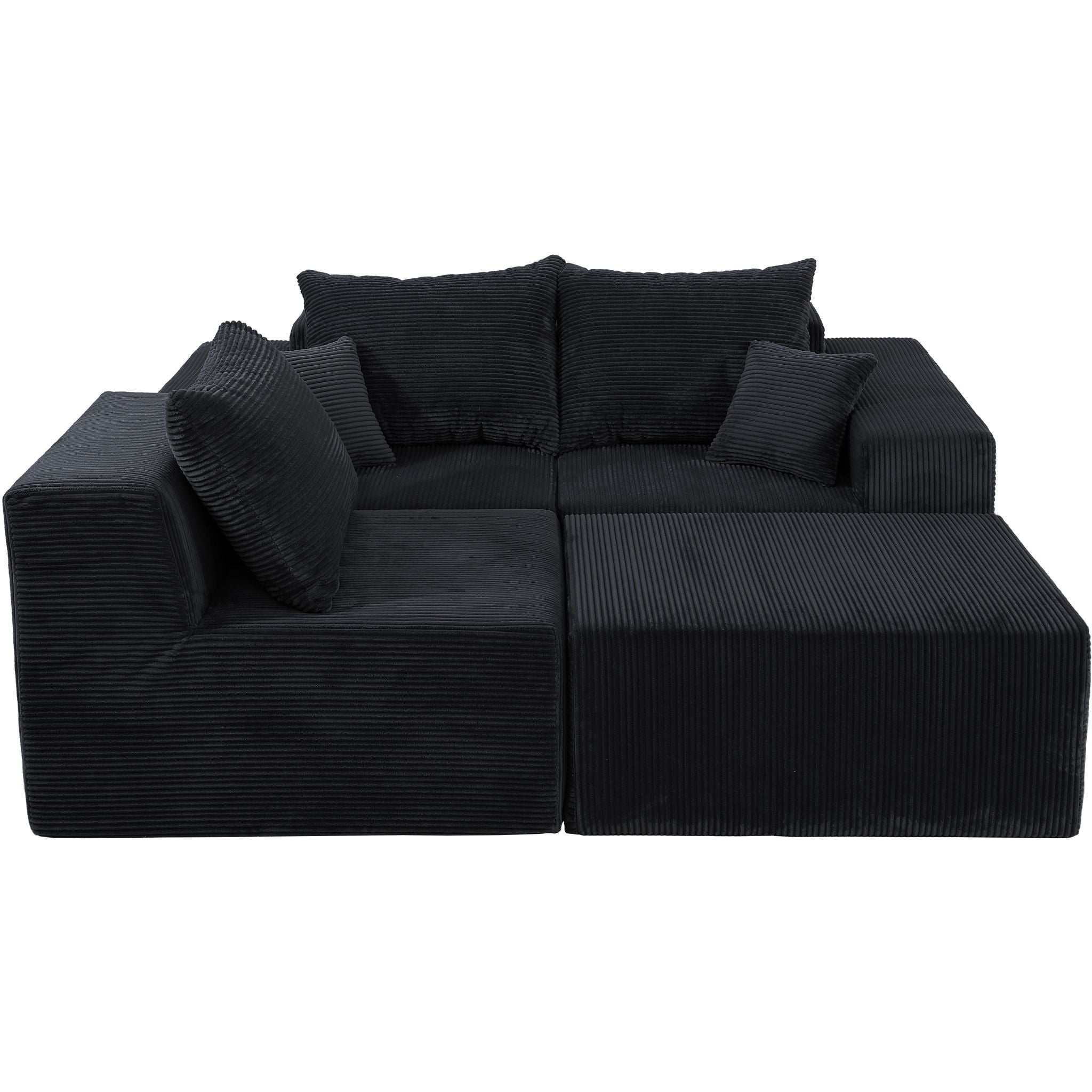 Modular Sectional Sofa, Convertible Couch With Chaise Corduroy