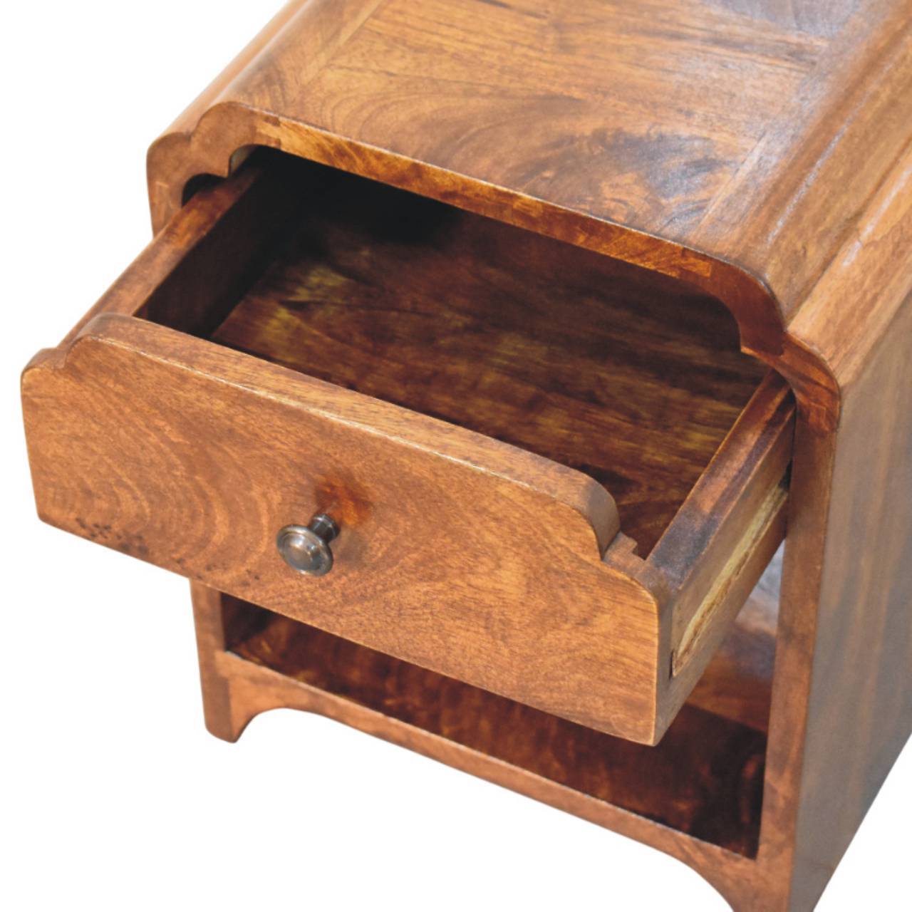Newton - Mini Nightstand With A Drawer And Open Shelf