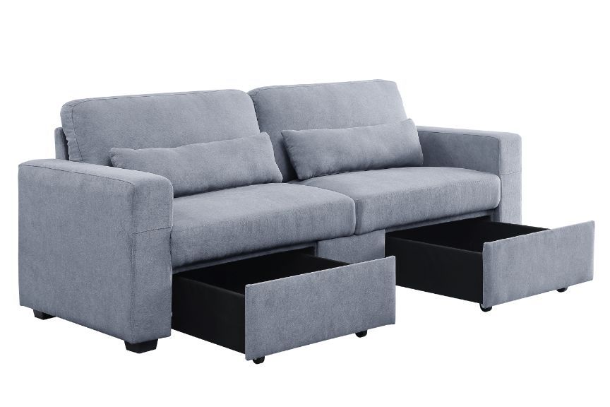 ACME Rogyne - Sofa - Gray Linen | Meri Furniture