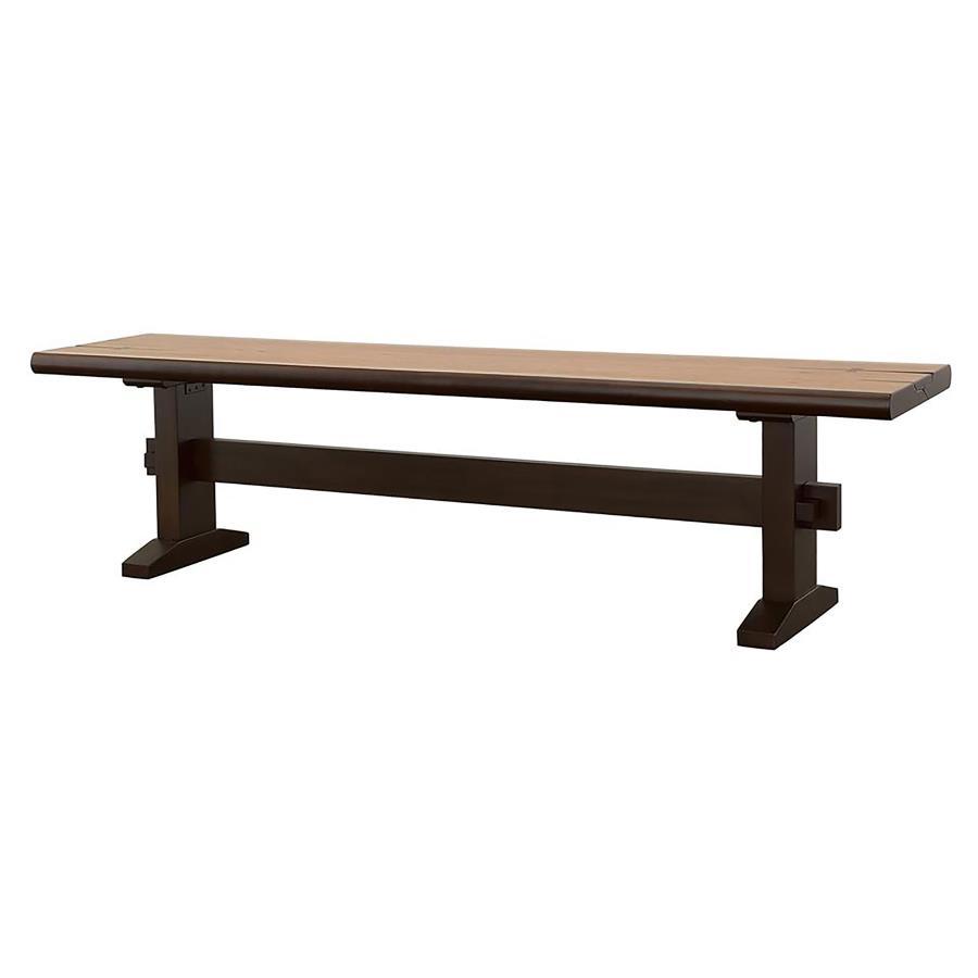 Coaster Fine Furniture Bexley - Wood Dining Bench - Natural Honey And Smokey Black | Meri Furniture