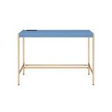 Rectangular Writing Desk No Storage : Finish Metal Base.