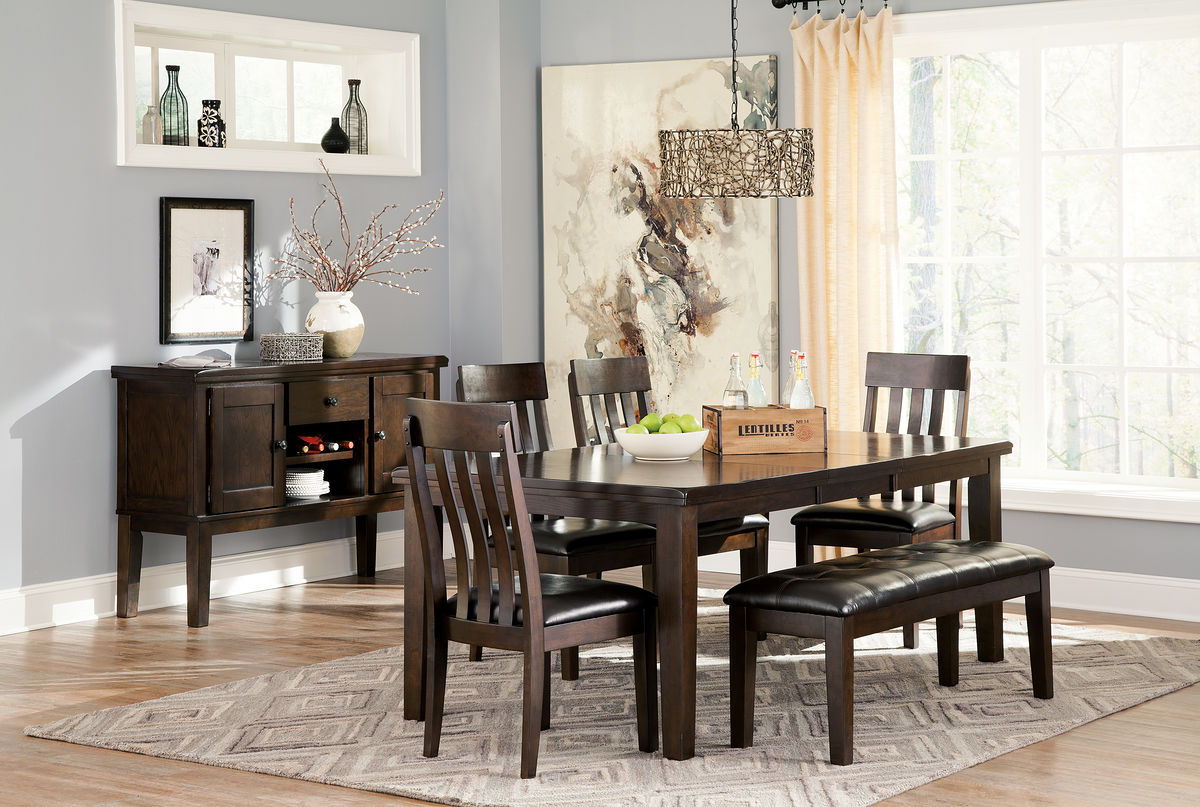 Signature Design by Ashley® Haddigan - Dining Table With Side Chairs | Meri Furniture