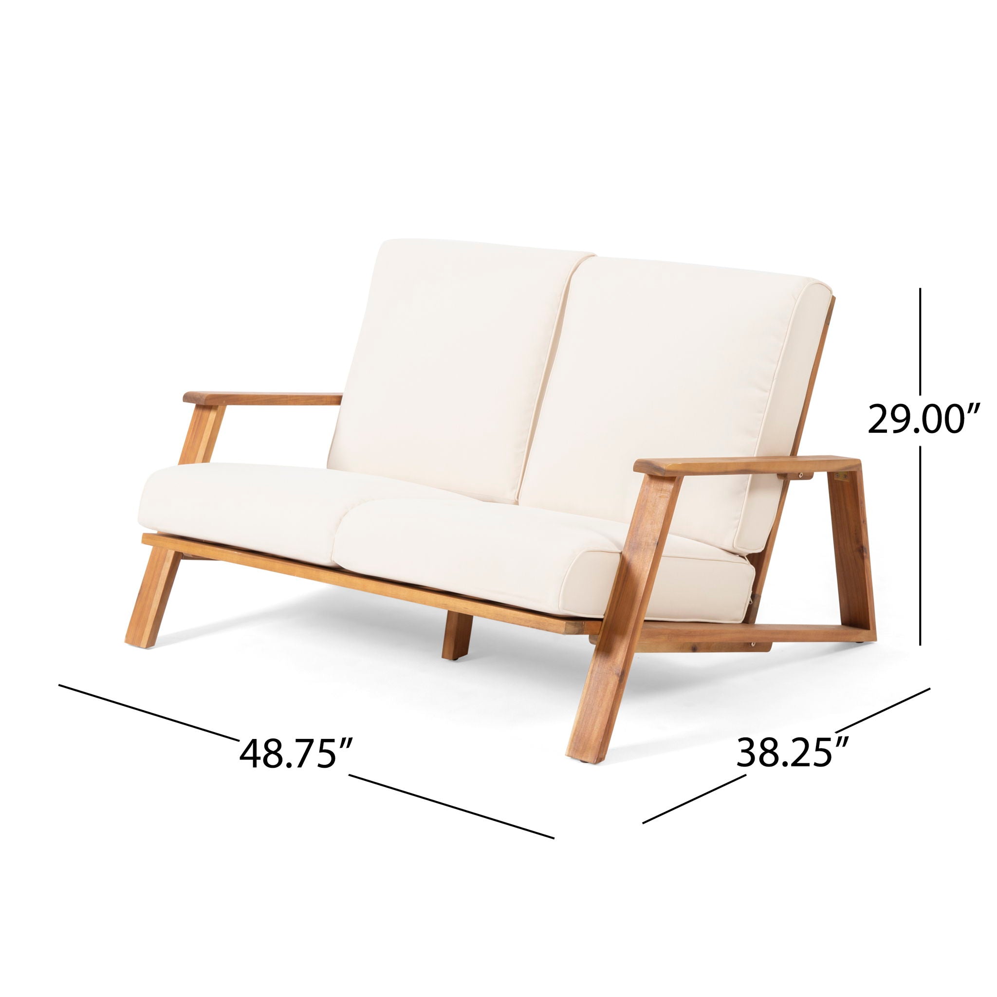 Paloma - Contemporary Loveseat And Coffee Table Set With Weather Resistant Cushions