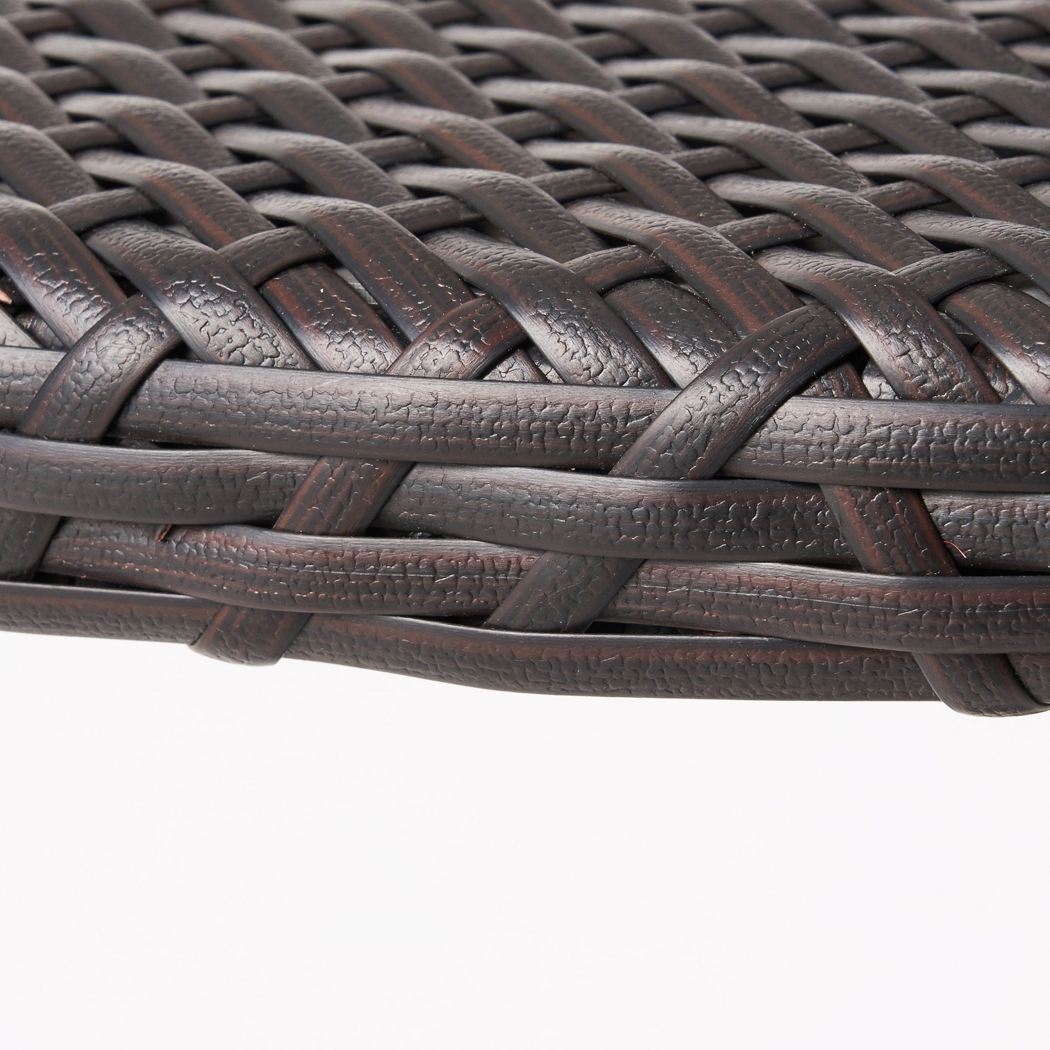 Outdoor Round Rattan Bar Table With Iron Frame - Multi Brown