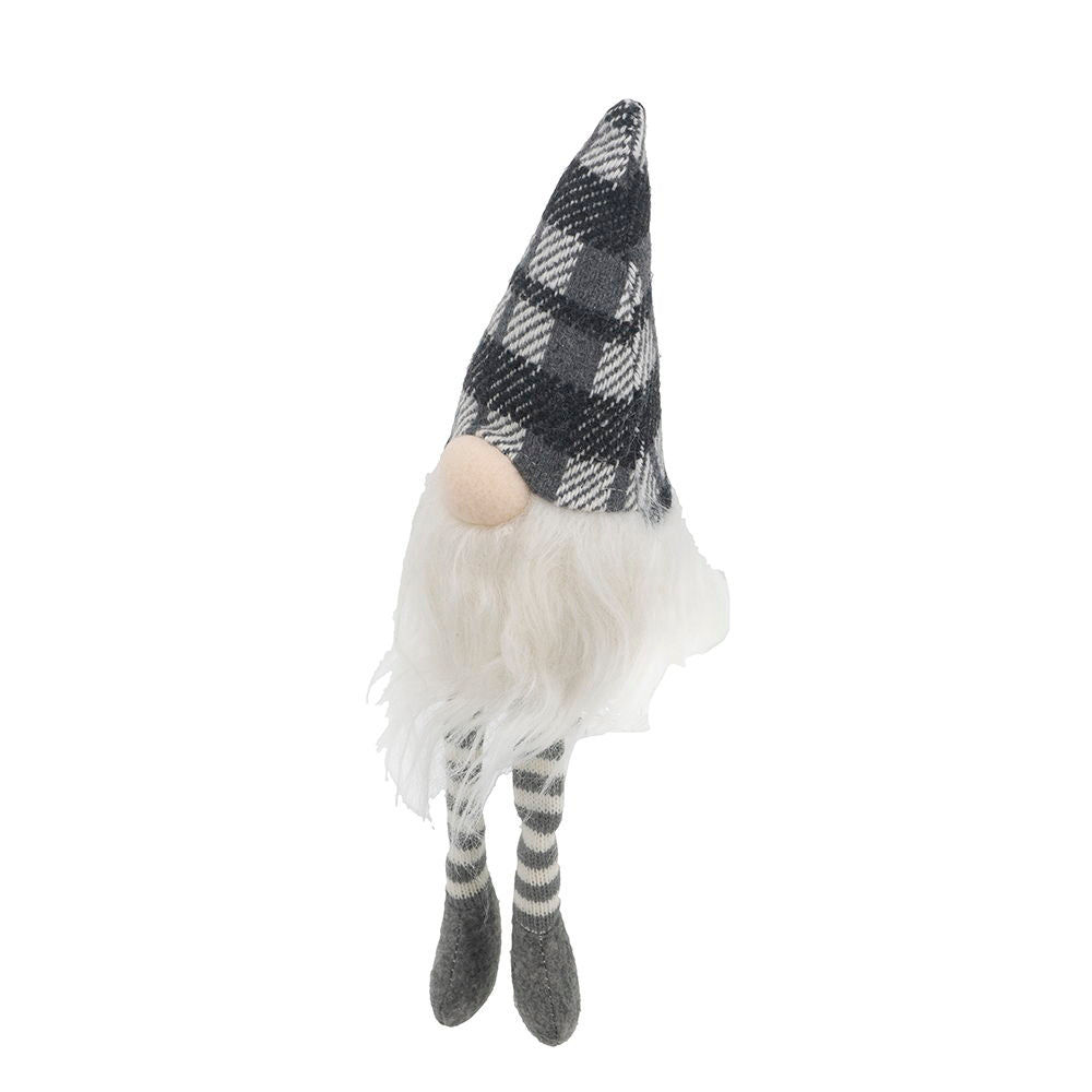3 Pieces Sitting Gnome, Christmas Table Home Ornaments For Holiday Party Gifts - White / Gray