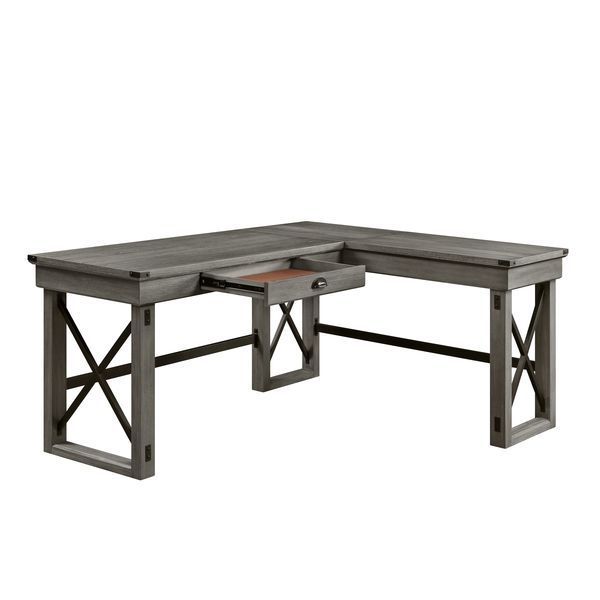 ACME Corner Writing Desk Orientation: "L" Shape Left Top Storage: 1 DrawerSlatted BaseFull Extension Drawer GlideSide Metal Drawer GlideFelt Lined Drawer | Meri Furniture