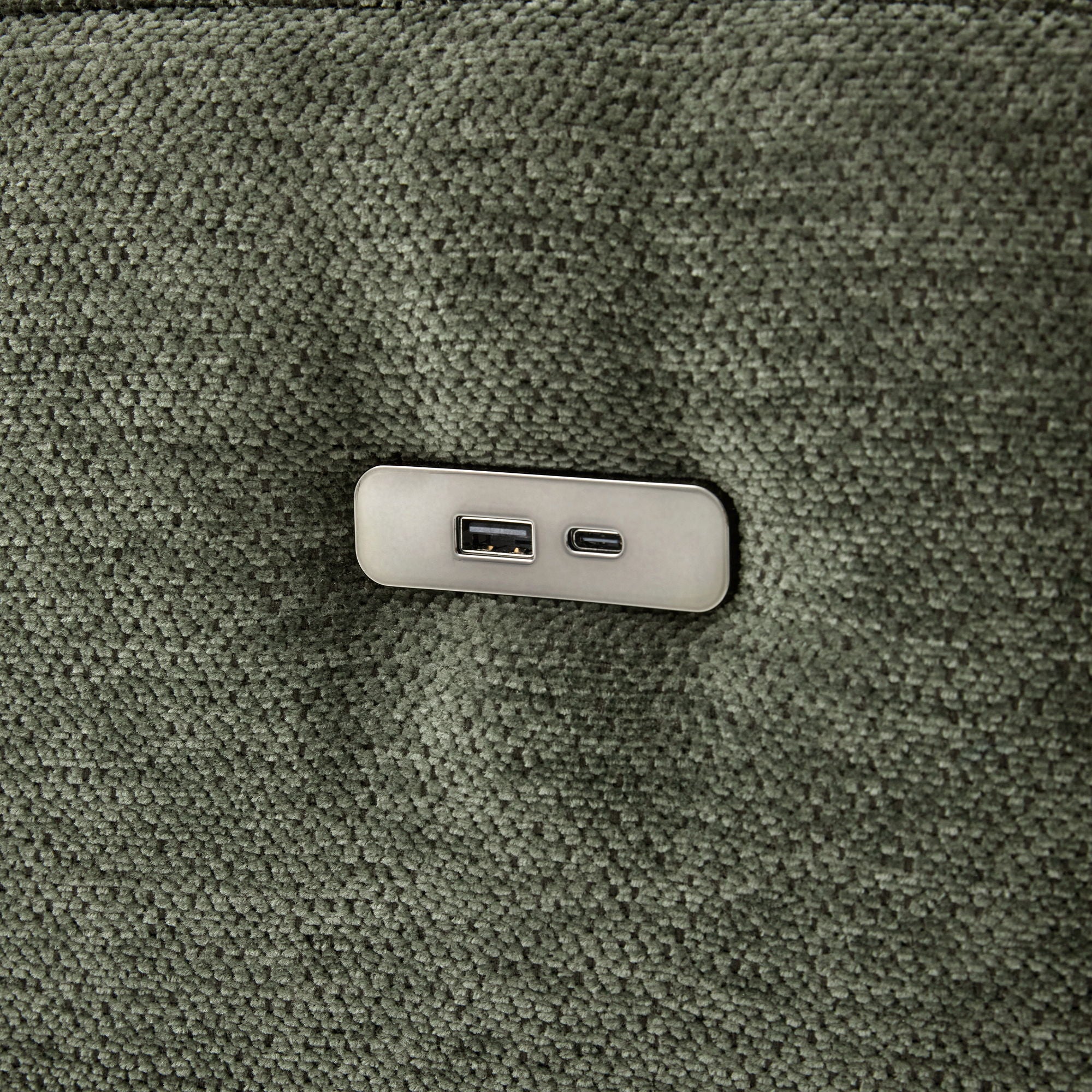 Modern Modular U-Shaped Sofa Bed With Movable Ottoman, USB Ports, Phone Holder