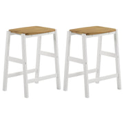 Coaster Fine Furniture Edgeworth - Wood Backless Counter Stool (Set of 2) - White | Meri Furniture