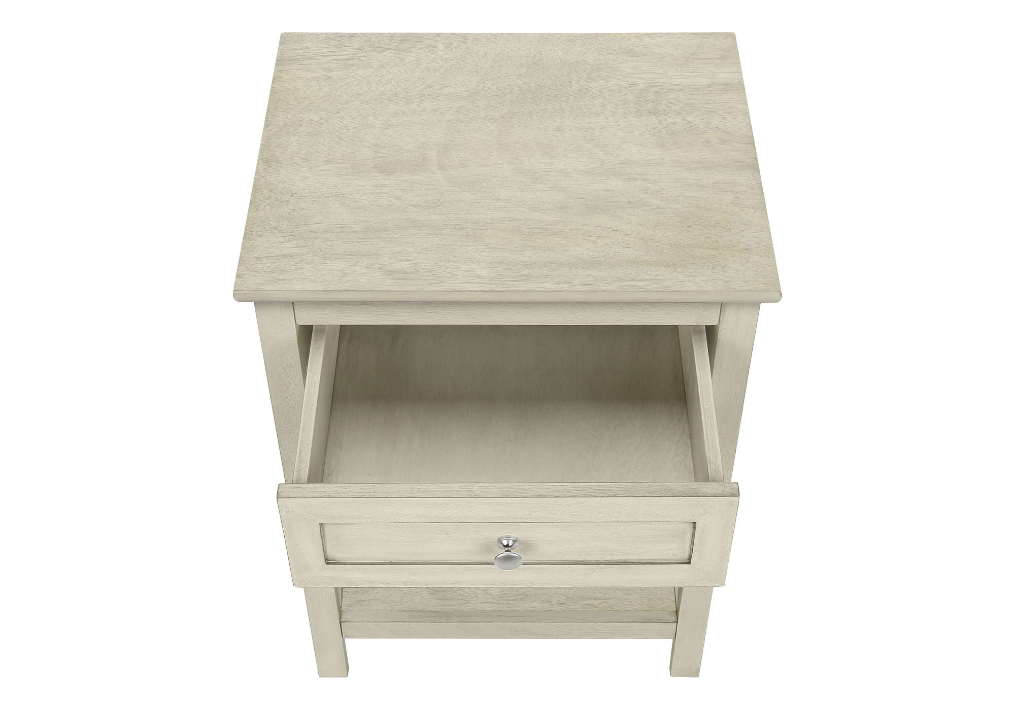 Accent End Table, 2 Tier, Storage Drawer, Transitional Style