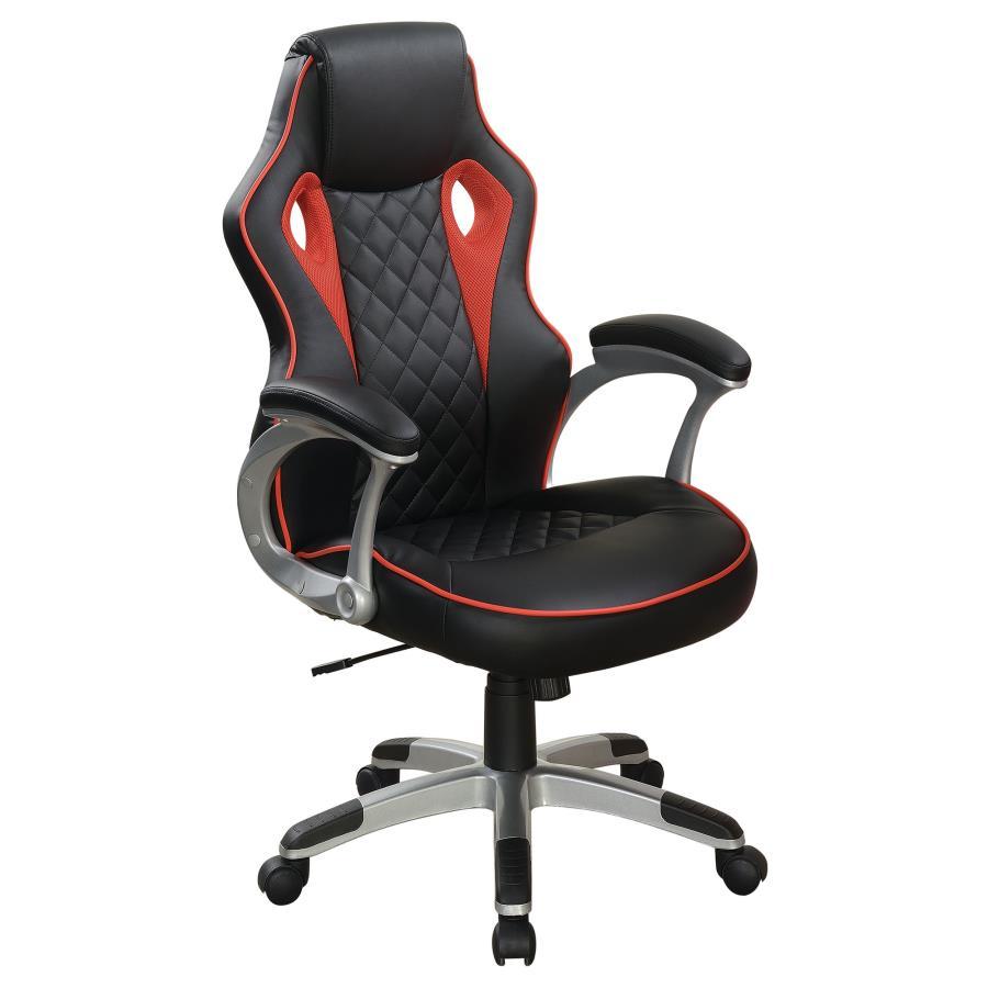 Coaster Fine Furniture Lucas - Upholstered Adjustable Home Office Desk Chair - Black | Meri Furniture