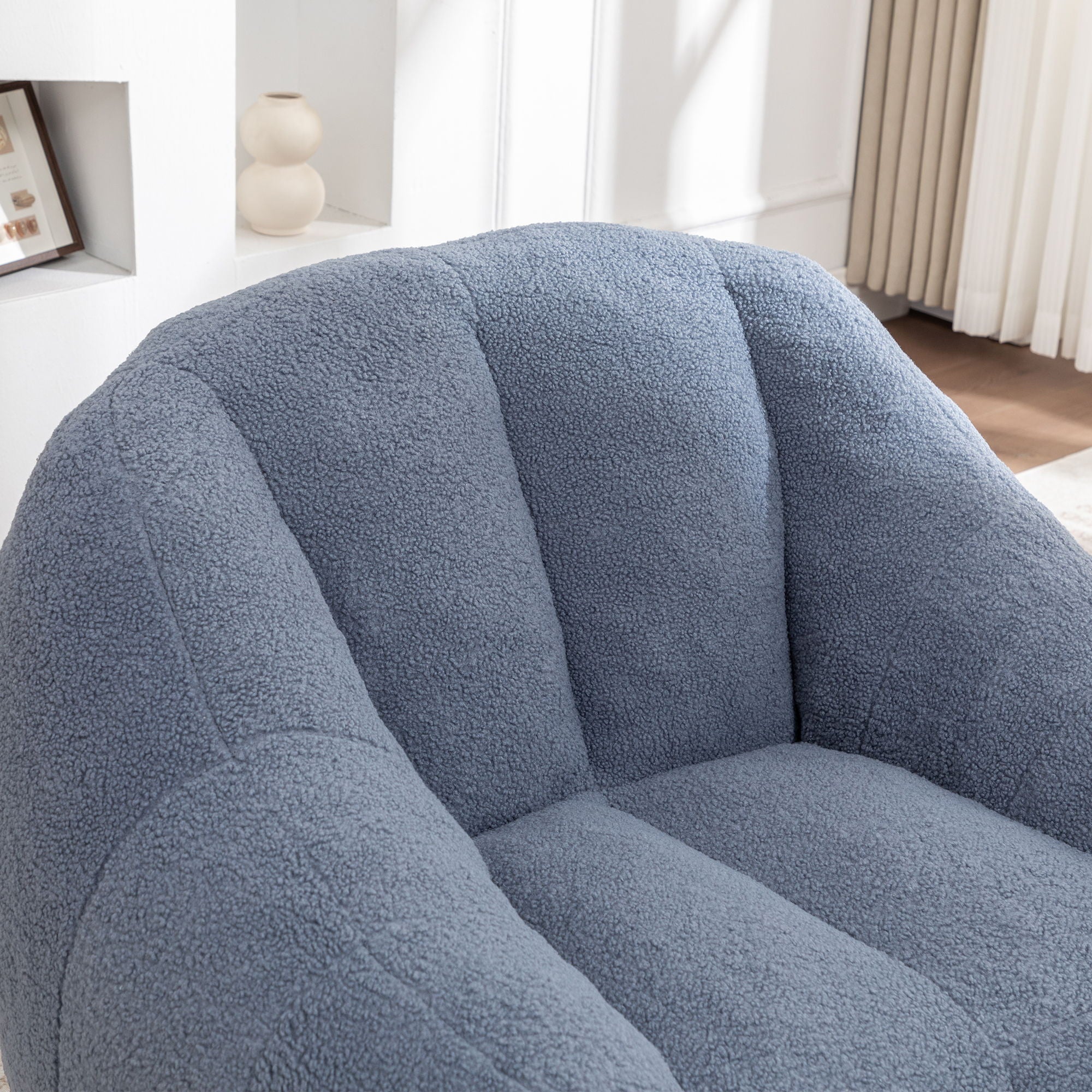 Comfy Bean Bag Chair With Memory Foam Filler, Tufted Soft