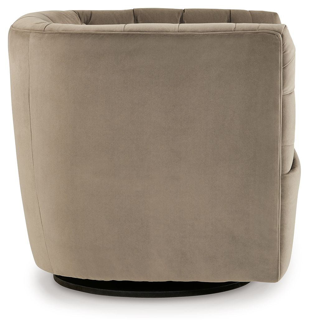 Signature Design by Ashley® Hayesler - Cocoa - Swivel Accent Chair | Meri Furniture
