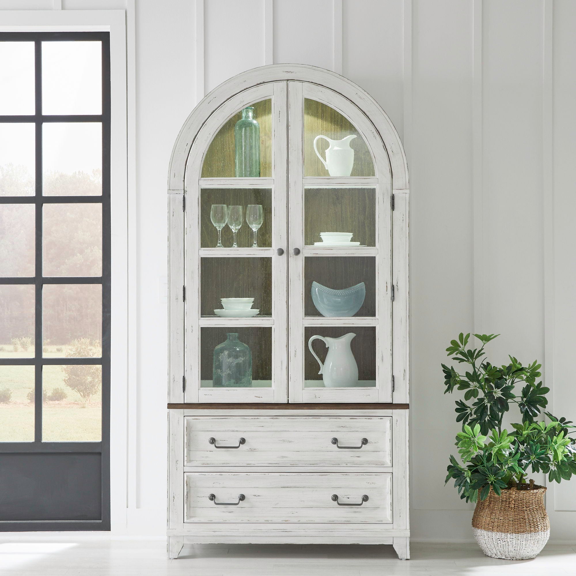 Liberty Furniture River Place - Curio Cabinet - White | Meri Furniture
