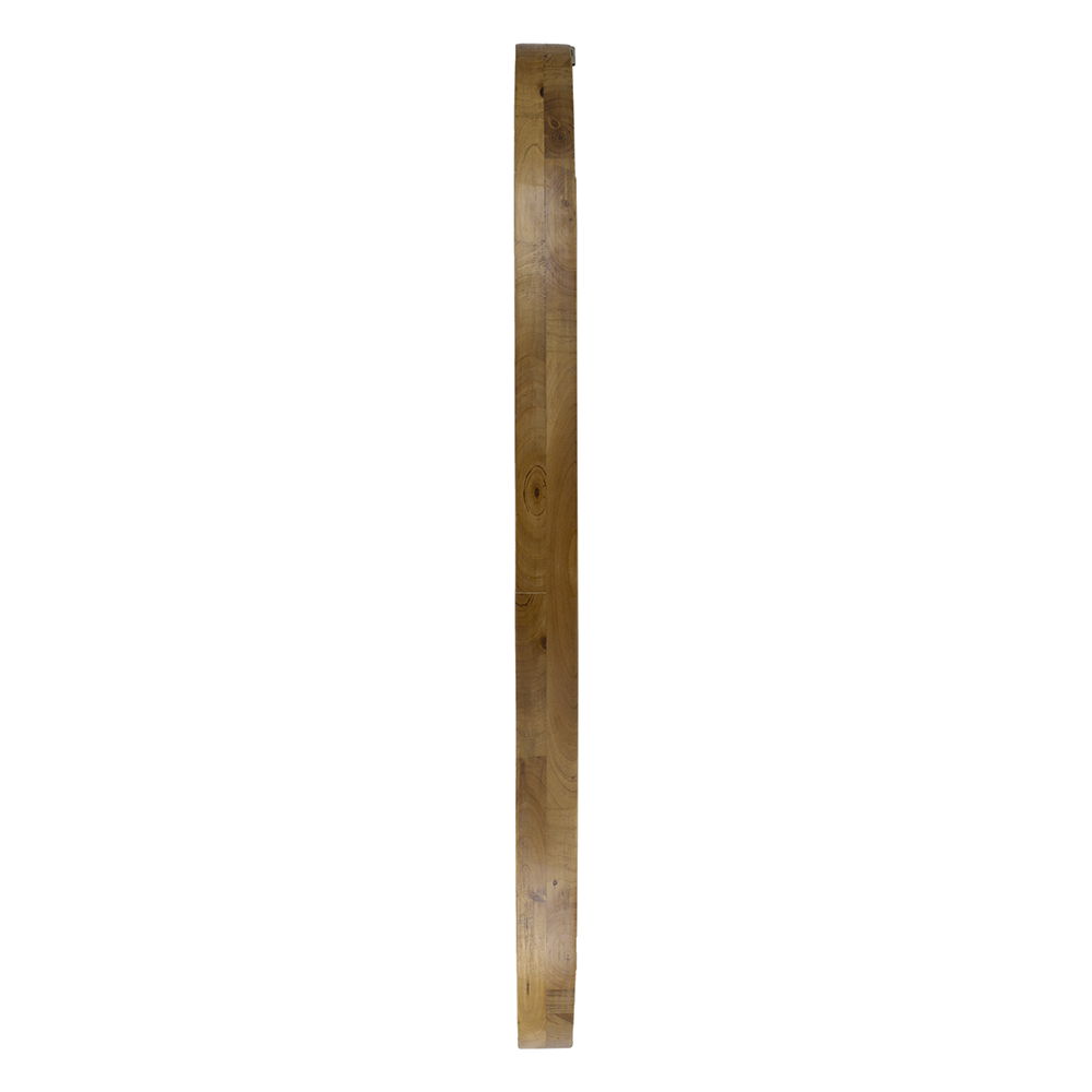 Oval Wall Mirror With Wood Frame, Farmhouse Wood Mirror For Bathroom Entryway Console Lean Against Wall - Brown