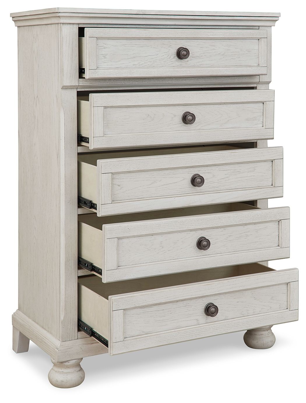 Signature Design by Ashley® Robbinsdale - Antique White - Five Drawer Chest - Youth | Meri Furniture