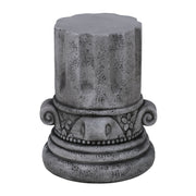 Outdoor End Table, Round Side Table For Patio And Garden - Antique Gray