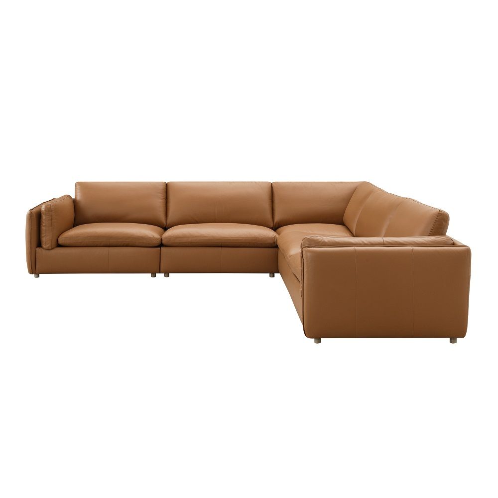 ACME Brighton - Modular Wedge - Brown Top Grain Leather | Meri Furniture