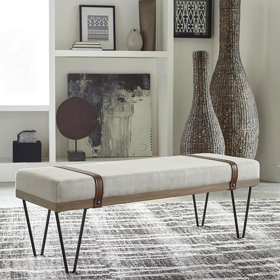 Coaster Fine Furniture Austin - Fabric Upholstered Accent Bench - Beige | Meri Furniture