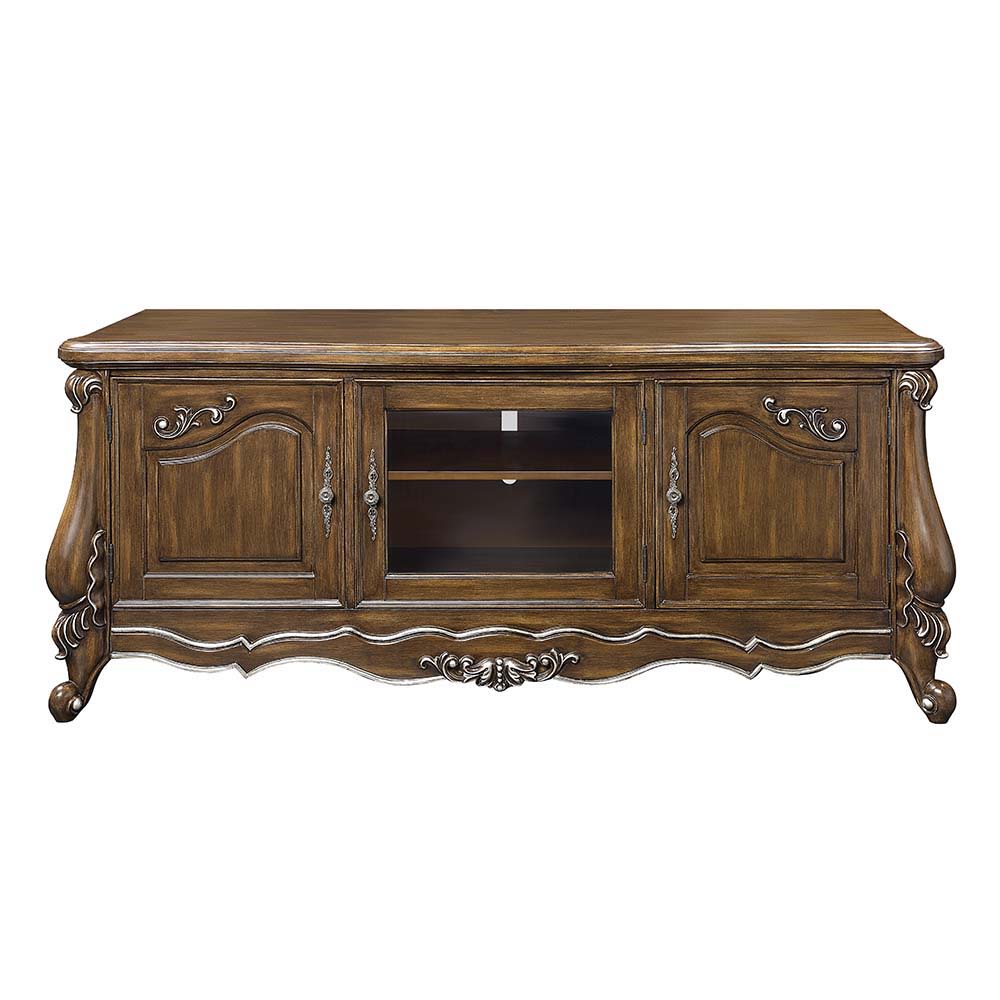 ACME Latisha - TV Stand - Antique Oak Finish | Meri Furniture