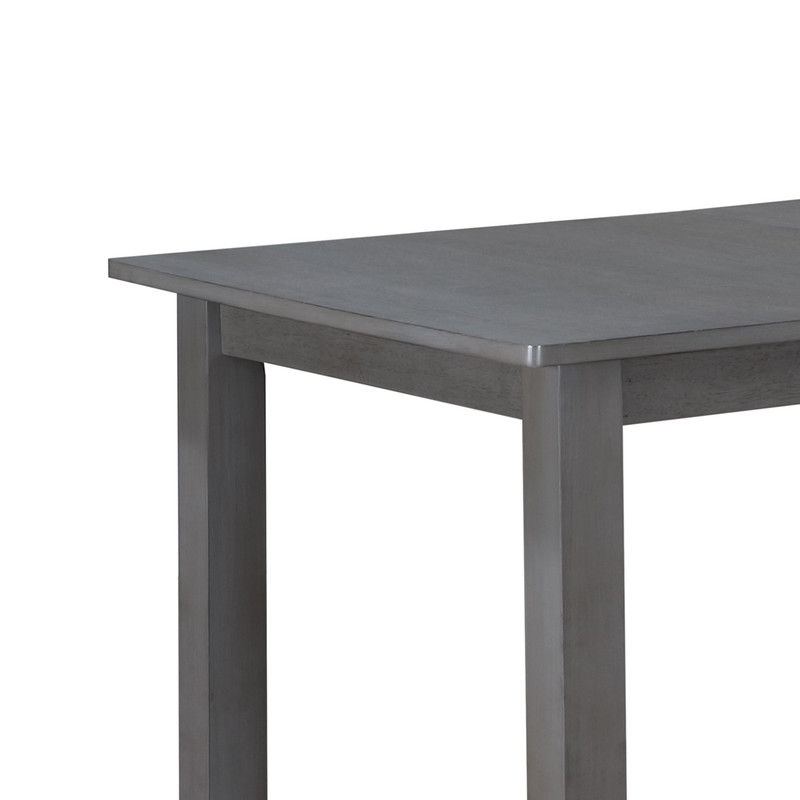 CarlisleÿGray 59.5" Finish Extendable Wood Dining Table