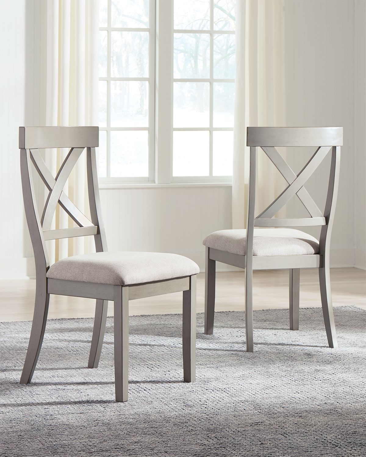 Signature Design by Ashley® Parellen - Gray - Dining Uph Side Chair (Set of 2) | Meri Furniture