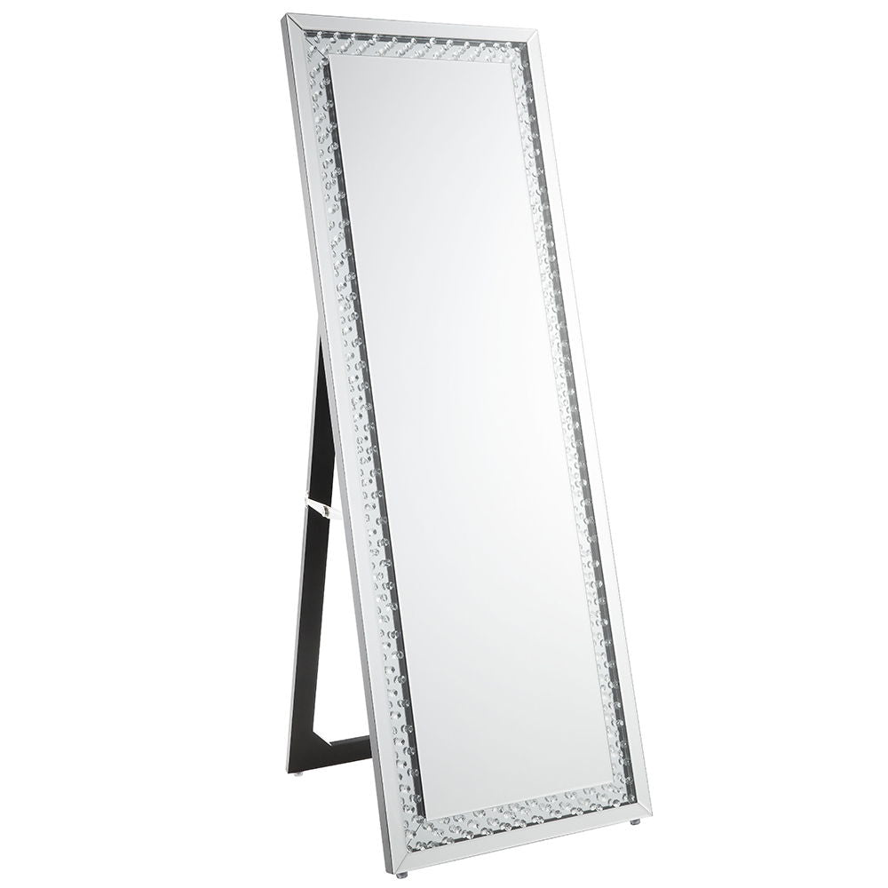 Nysa - Floor Mirror - Mirrored & Faux Crystals