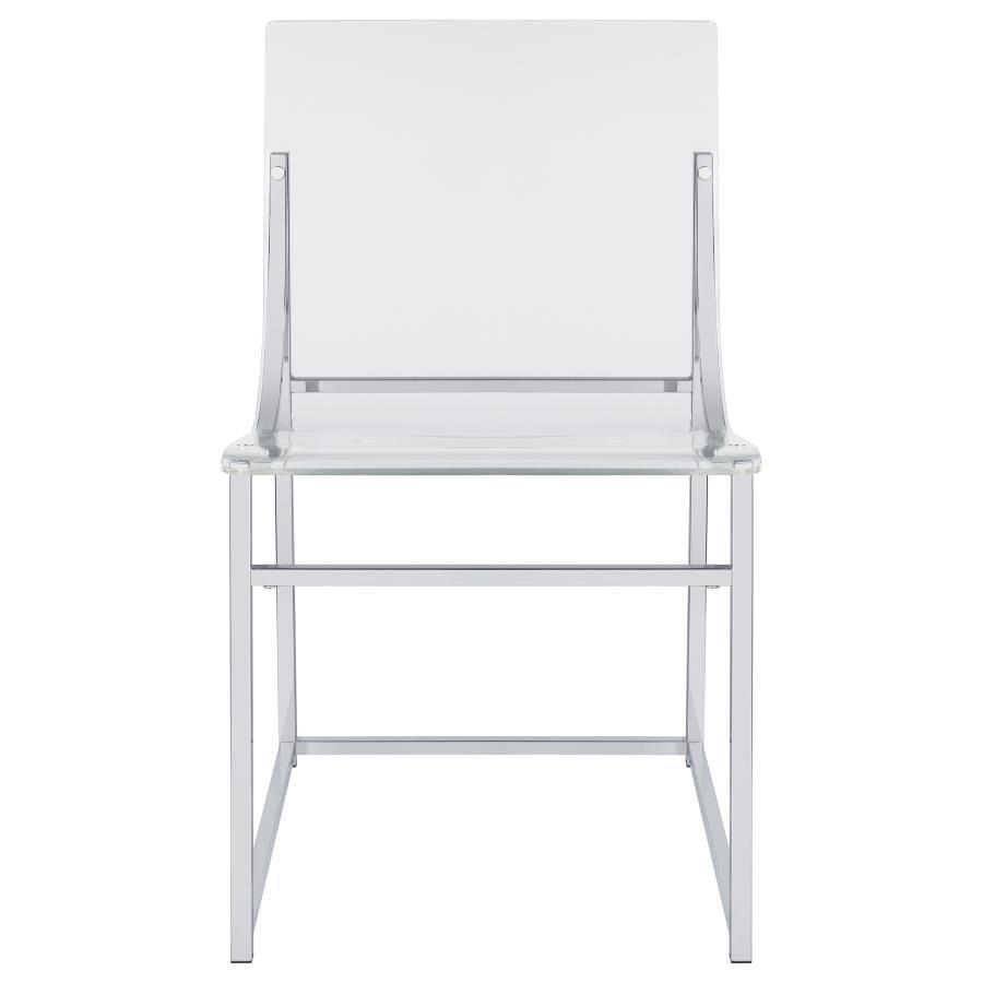 Coaster Fine Furniture Adino - Acrylic Dining Side Chair (Set of 2) - Chrome | Meri Furniture