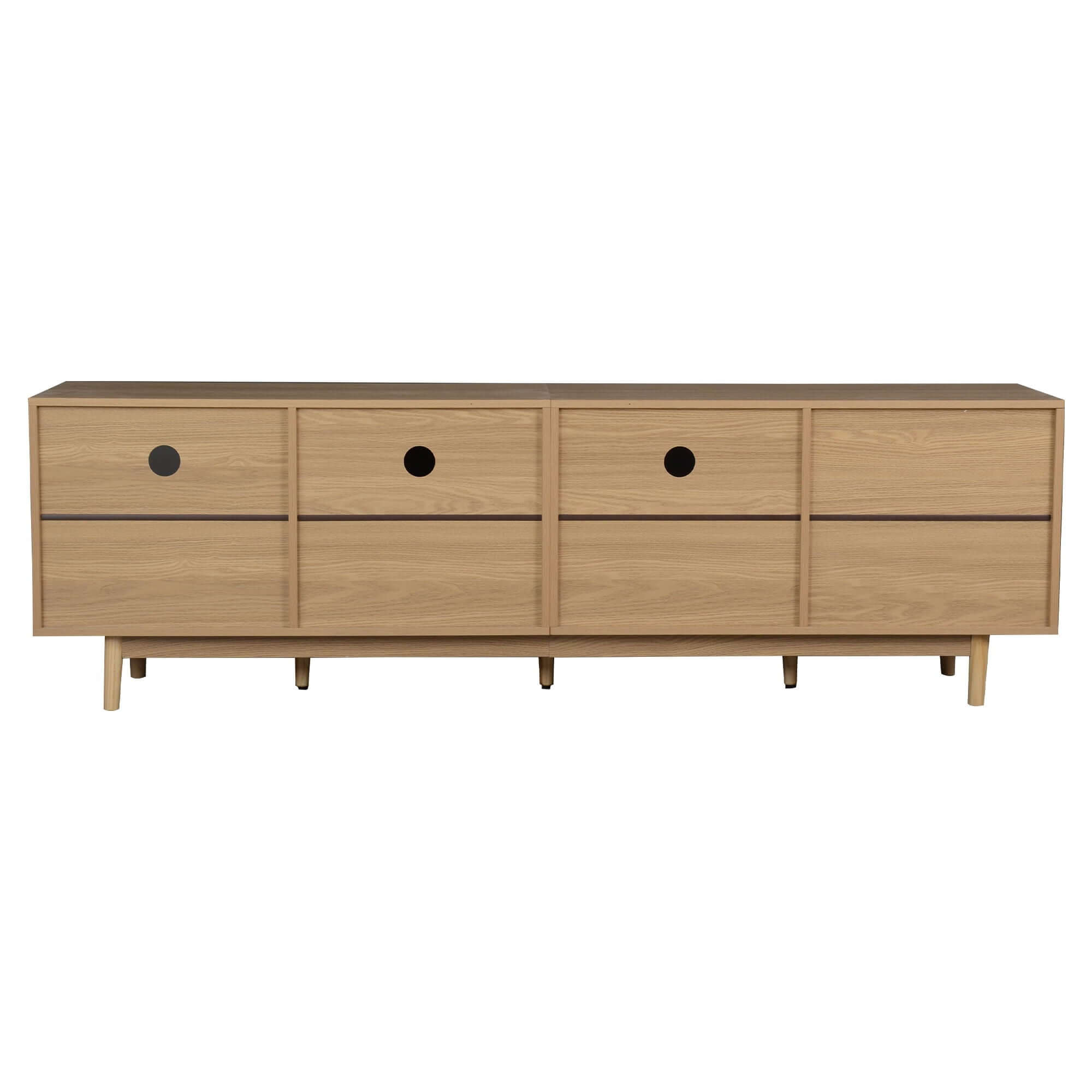 TV Stand With Doors - Natural