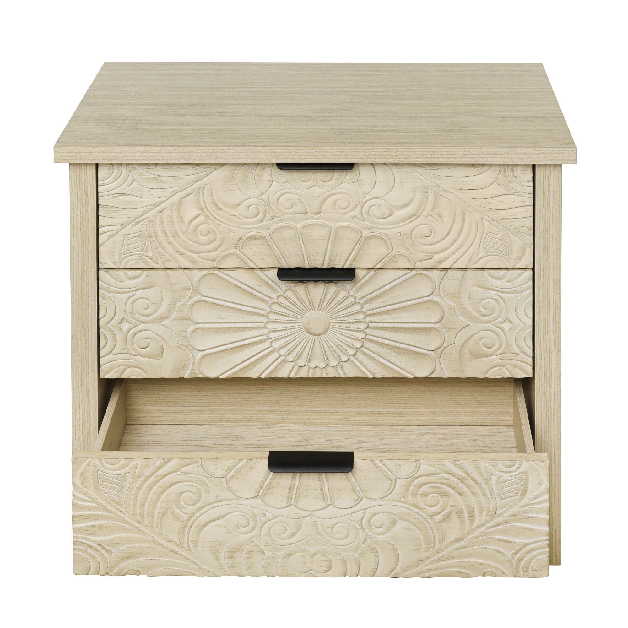 3 Drawer Cabinet, American Furniture, Suitable For Bedroom, Living Room, Study - Natural