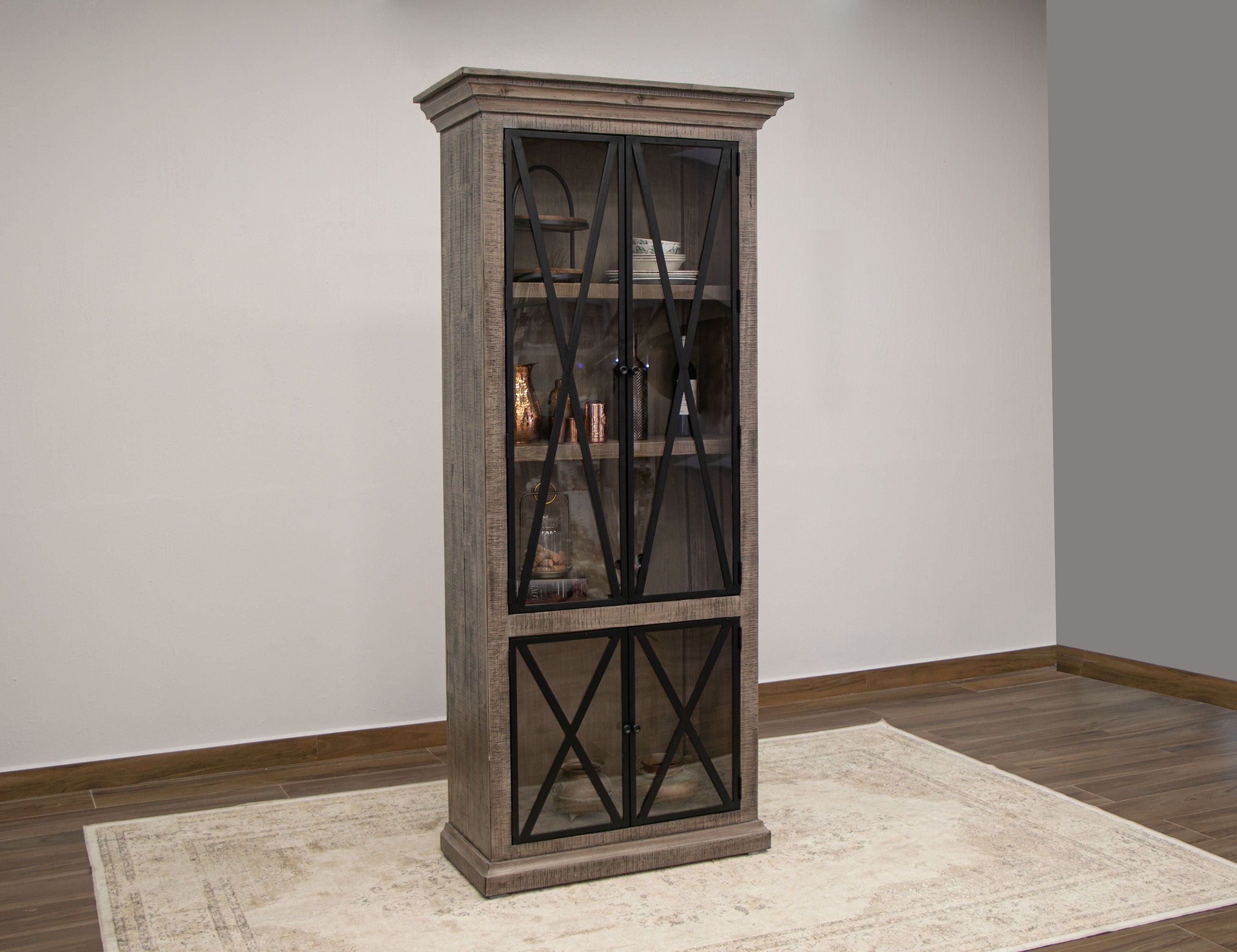 International Furniture Direct Xoan - Cabinet - Brown | Meri Furniture