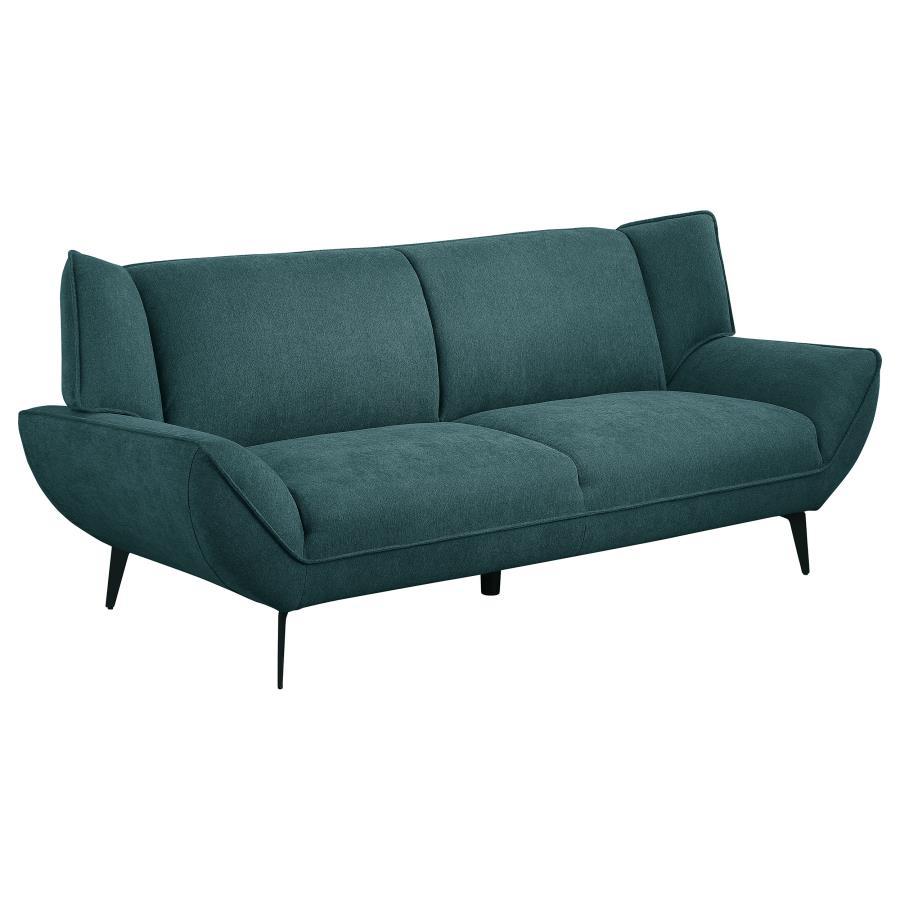 Coaster Fine Furniture Acton - Upholstered Flared Arm Sofa - Teal Blue | Meri Furniture